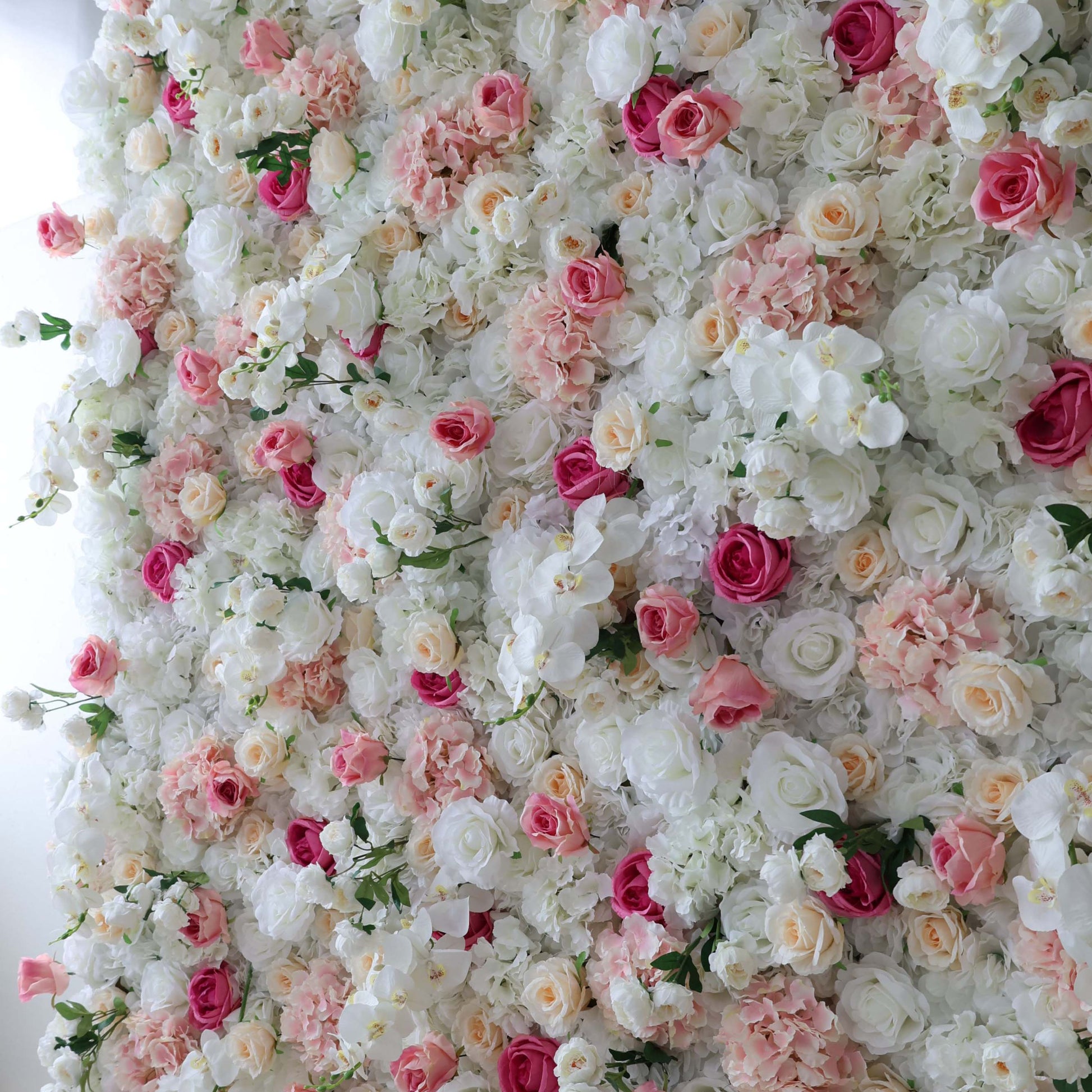 ValarFlowers luxury artificial flower wall backdrop with roses peonies hydrangeas, perfect wedding party photo booth decor