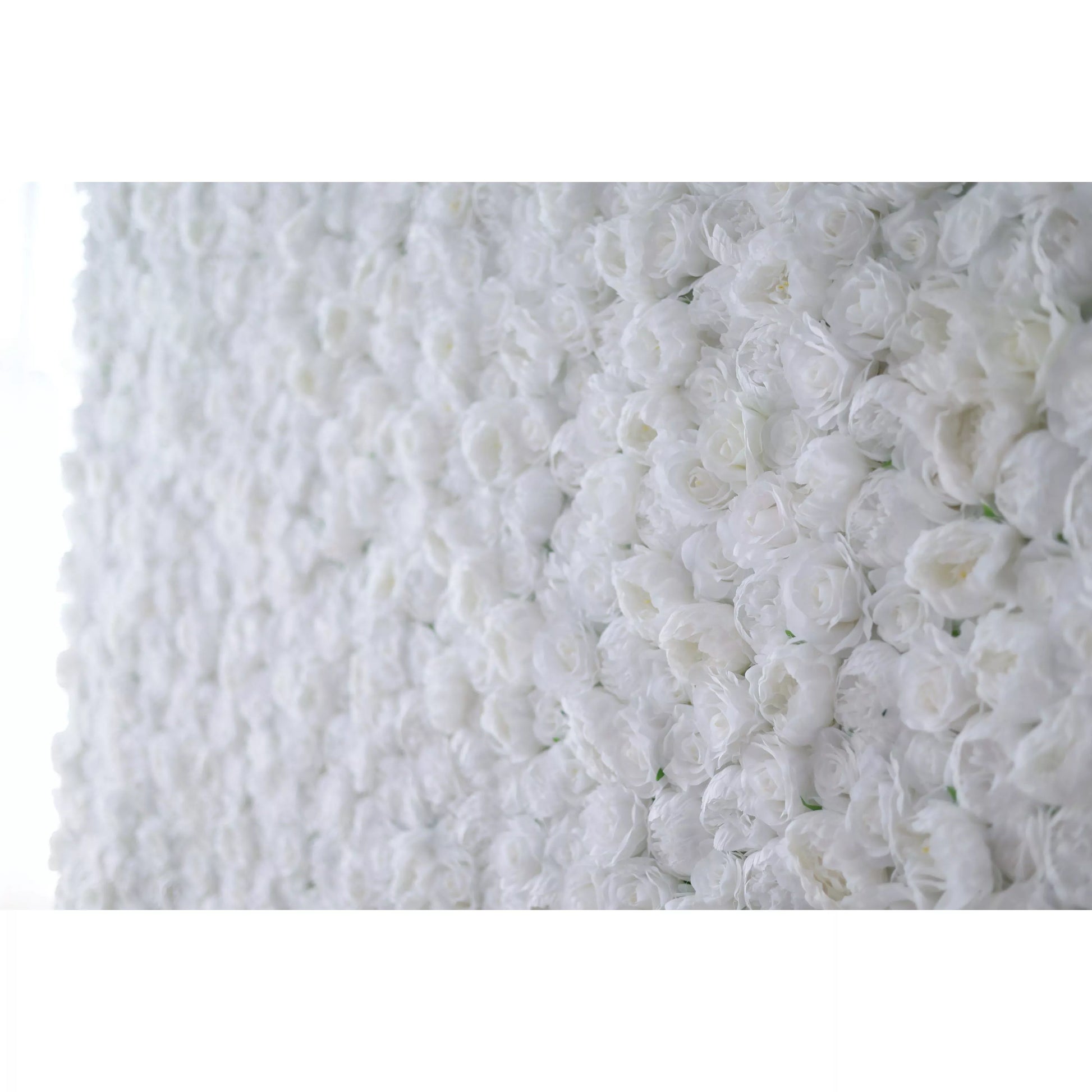ValarFlowers White Rose Flower Wall - Dense Artificial Faux Floral Backdrop for Wedding, Party & Photo Booth Decor