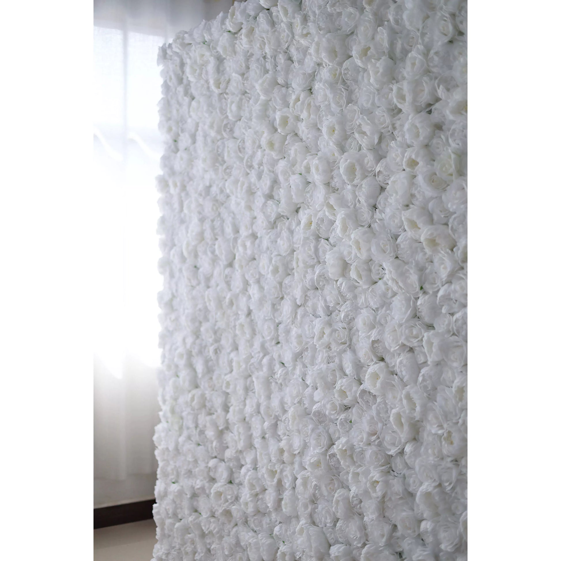 ValarFlowers White Blossom Bliss Dense Artificial Flower Wall with Roses Peonies Hydrangeas Luxury Wedding Event Backdrop Decor