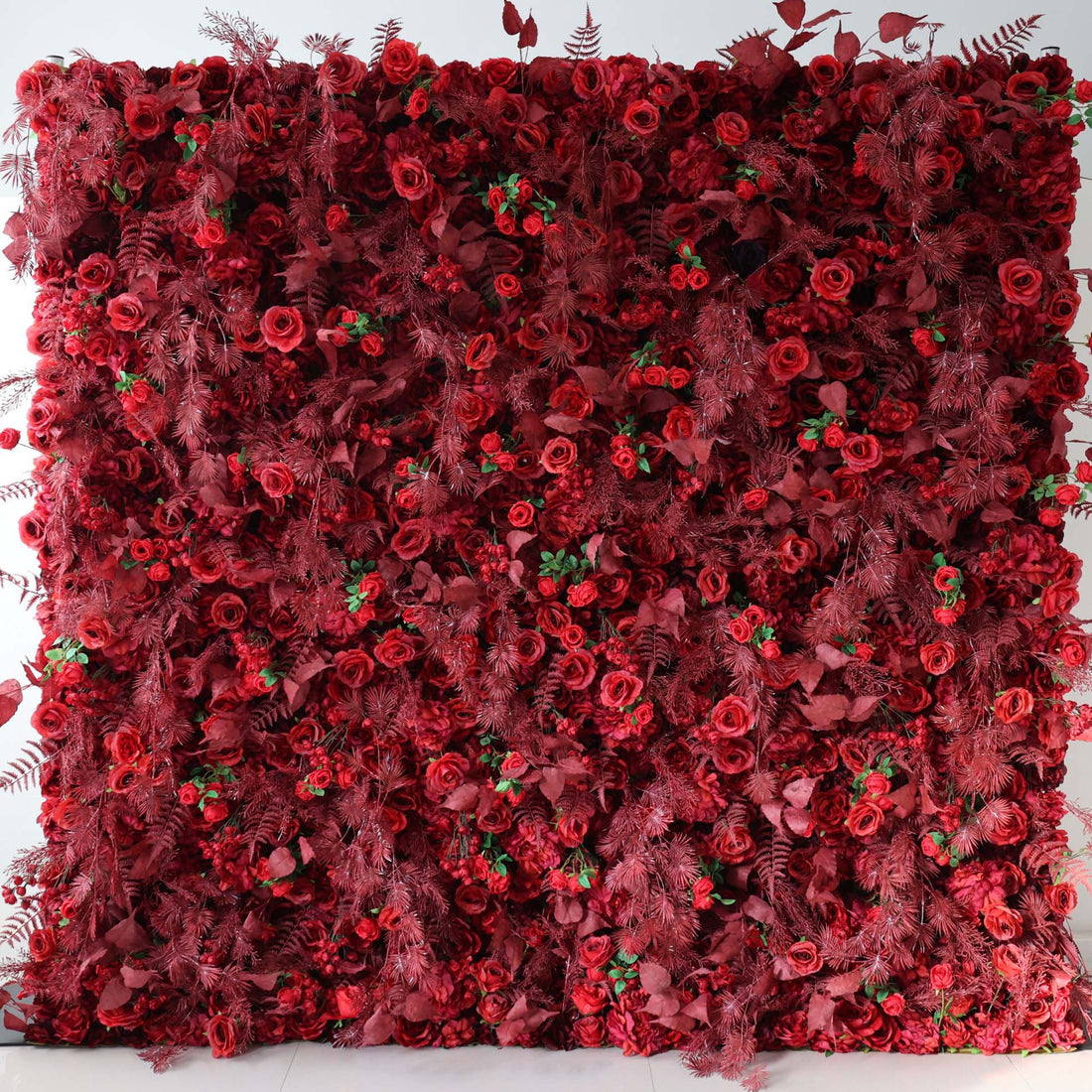 발라 플라워 롤업 패브릭 인조 꽃 벽 웨딩 배경, 플로럴 파티 장식, 이벤트 사진-VF-303