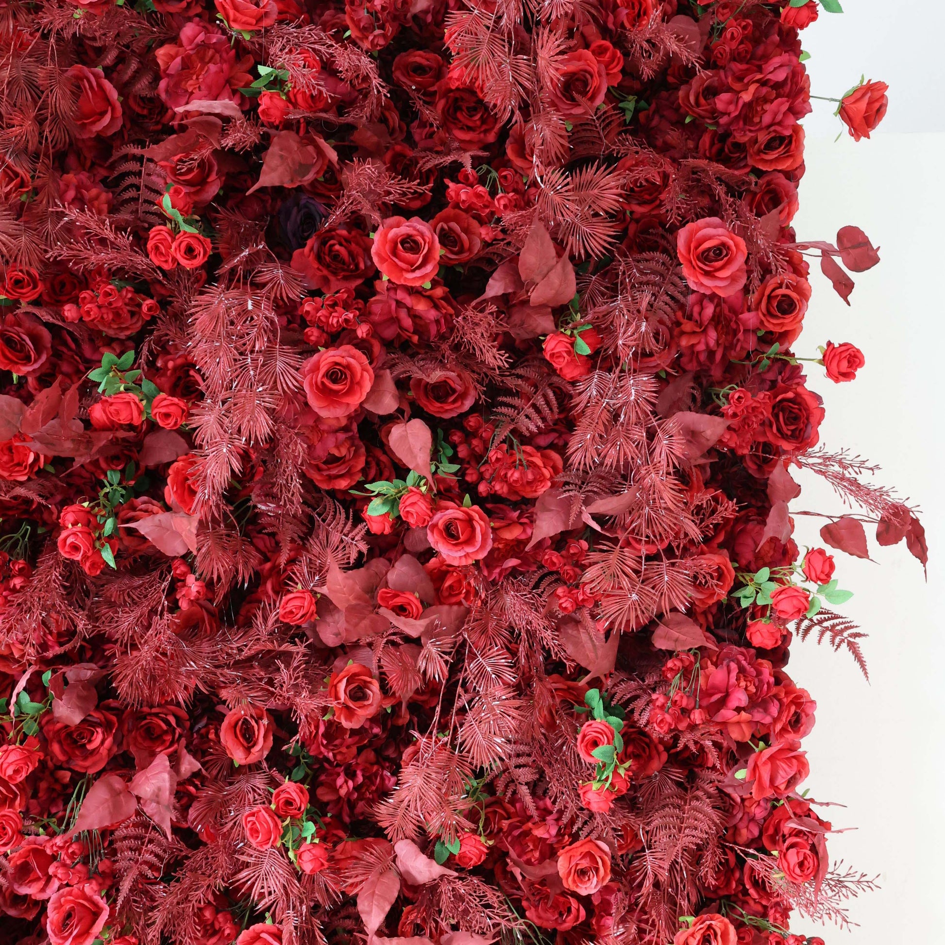 ValarFlowers luxury artificial flower wall backdrop with lush pink peonies roses hydrangeas and greenery for wedding photo booth event decor