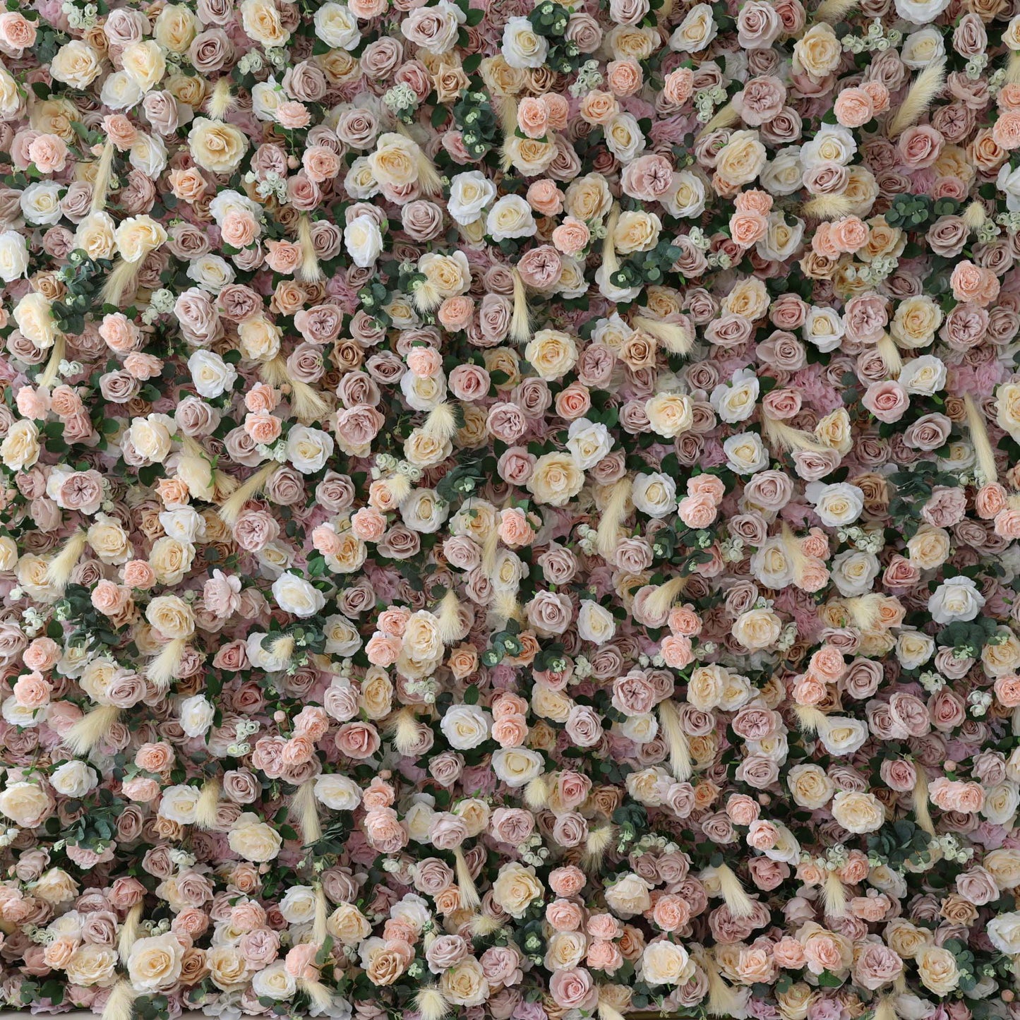 ValarFlowers luxury faux rose peony hydrangea floral wall backdrop for wedding ceremony bridal shower party photo booth decor