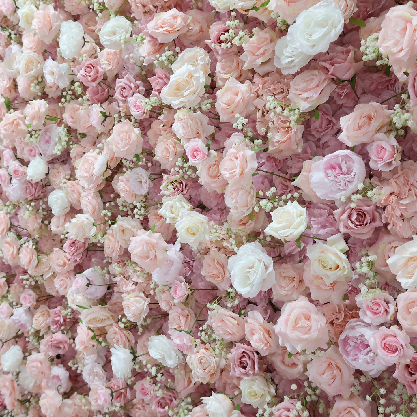 ValarFlowers Blush Cream Rose Peony Floral Wall for Wedding Photo Booth Bridal Shower Decoration - Luxurious Faux Flower Backdrop