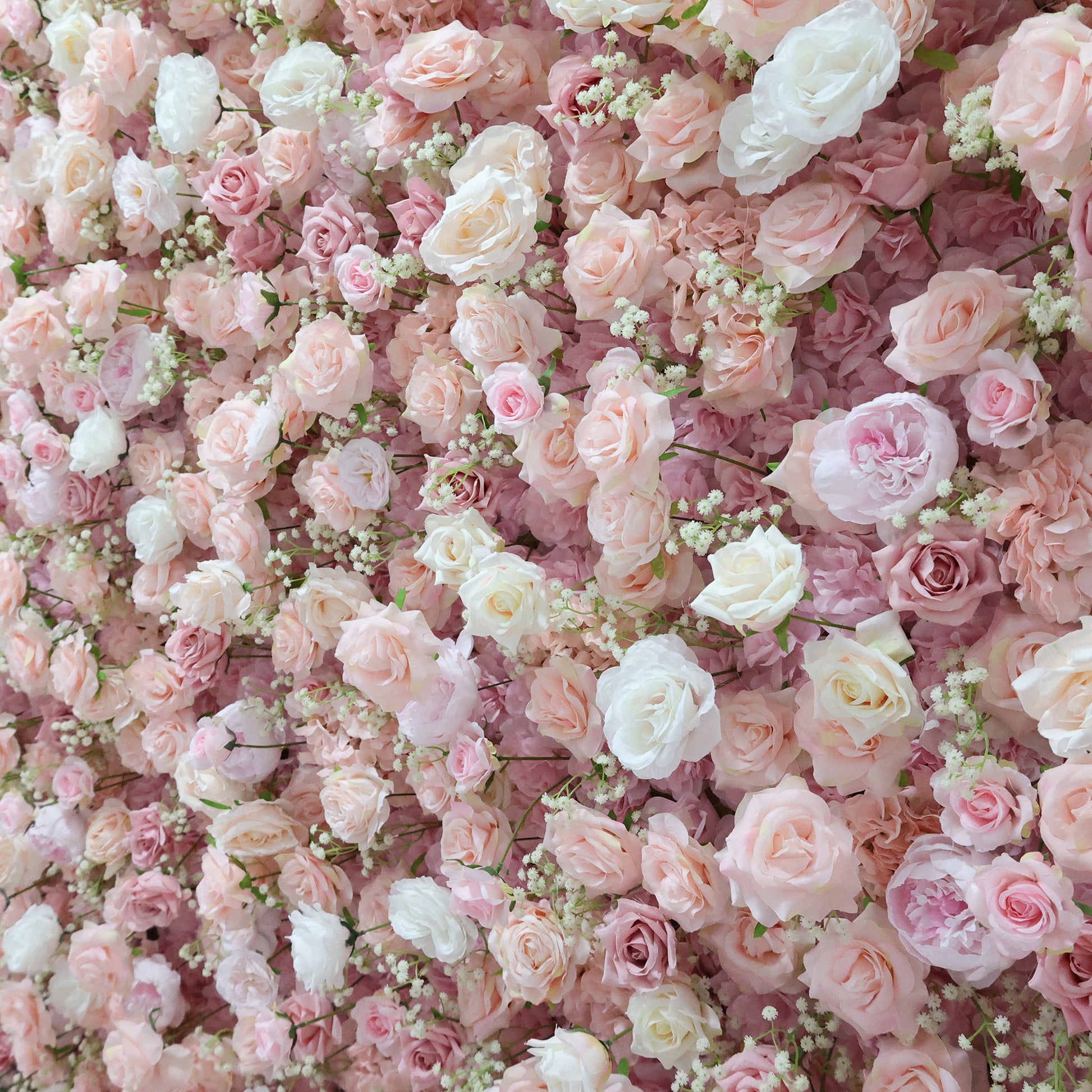 ValarFlowers Blush Cream Rose Peony Floral Wall for Wedding Photo Booth Bridal Shower Decoration - Luxurious Faux Flower Backdrop