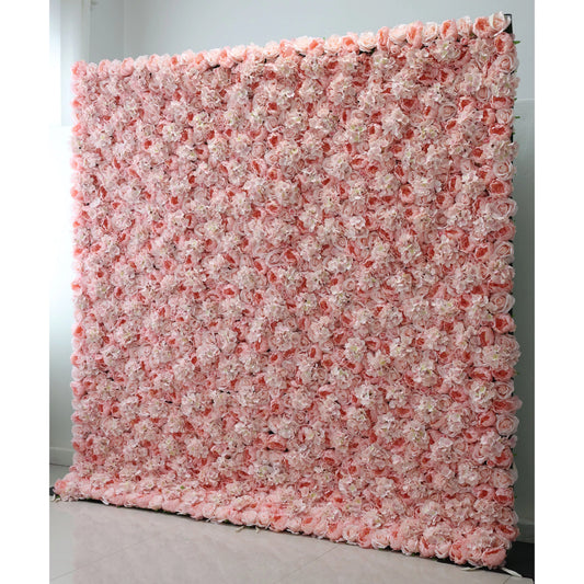 ValarFlowers artificial rose fog and chestnut flower wall backdrop for wedding, party, event photography - luxury faux floral panel