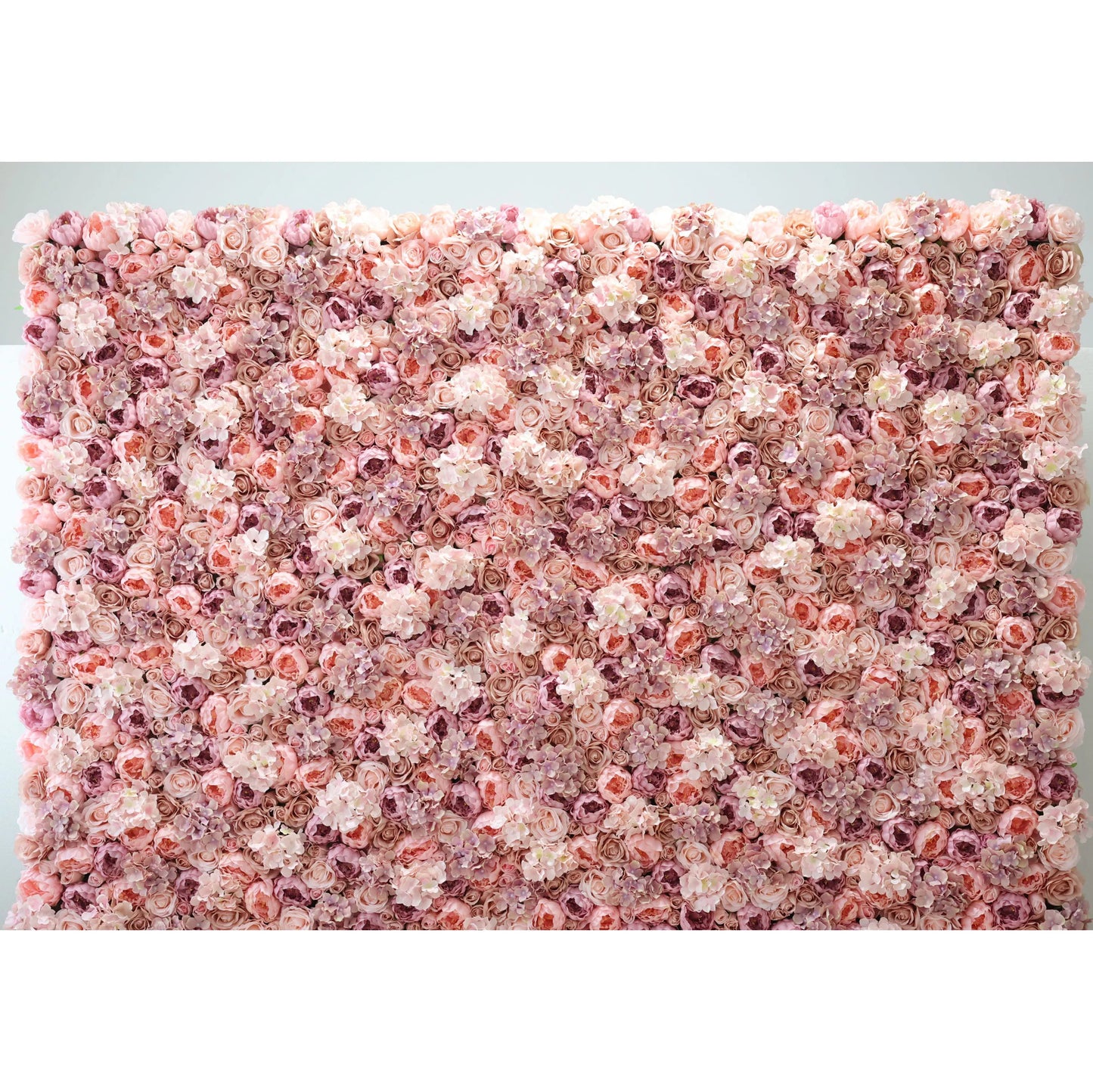 ValarFlowers pink rose peony hydrangea artificial flower wall backdrop for wedding ceremony party photo booth decor