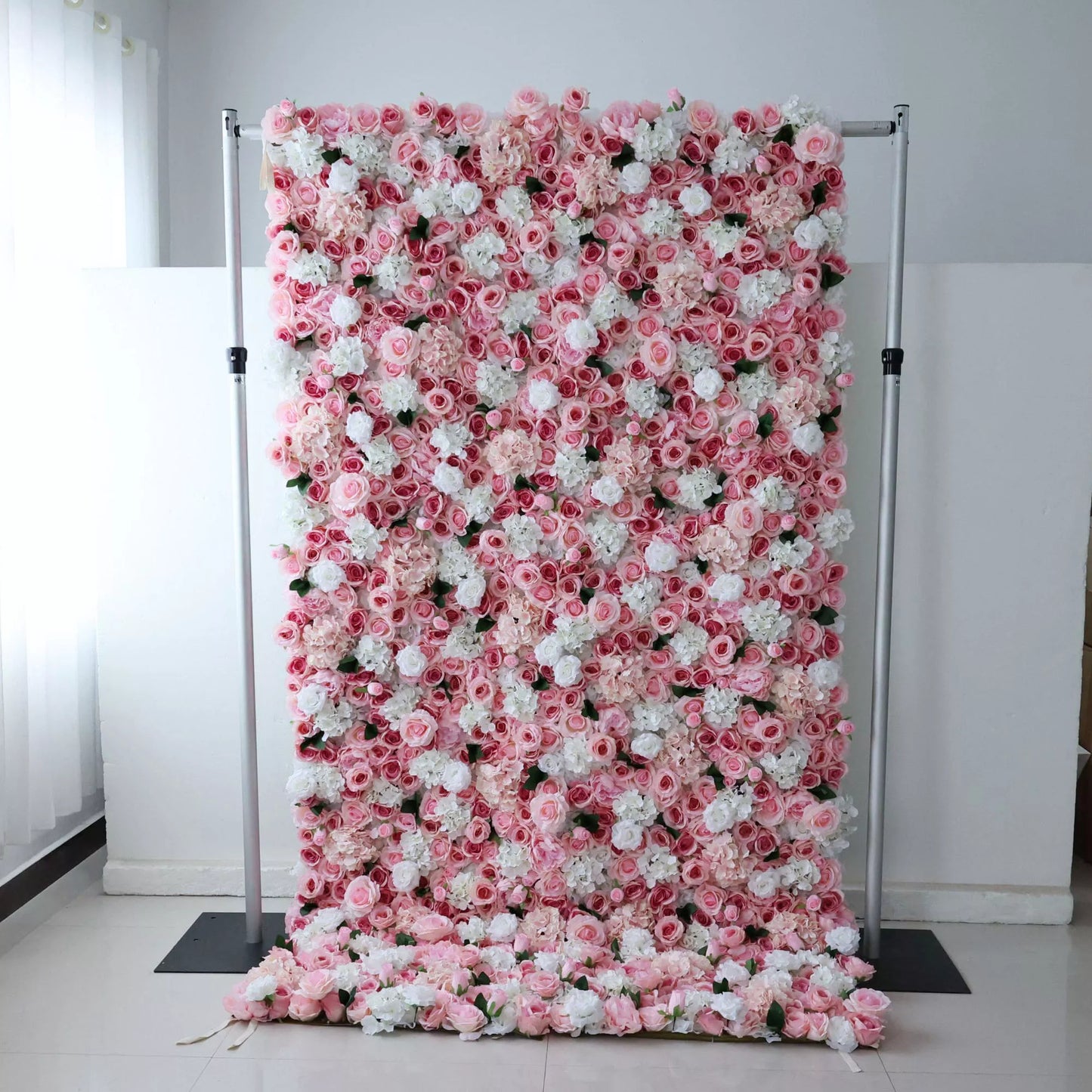 ValarFlowers artificial flower wall with roses peonies hydrangeas for wedding backdrop party photo booth decor