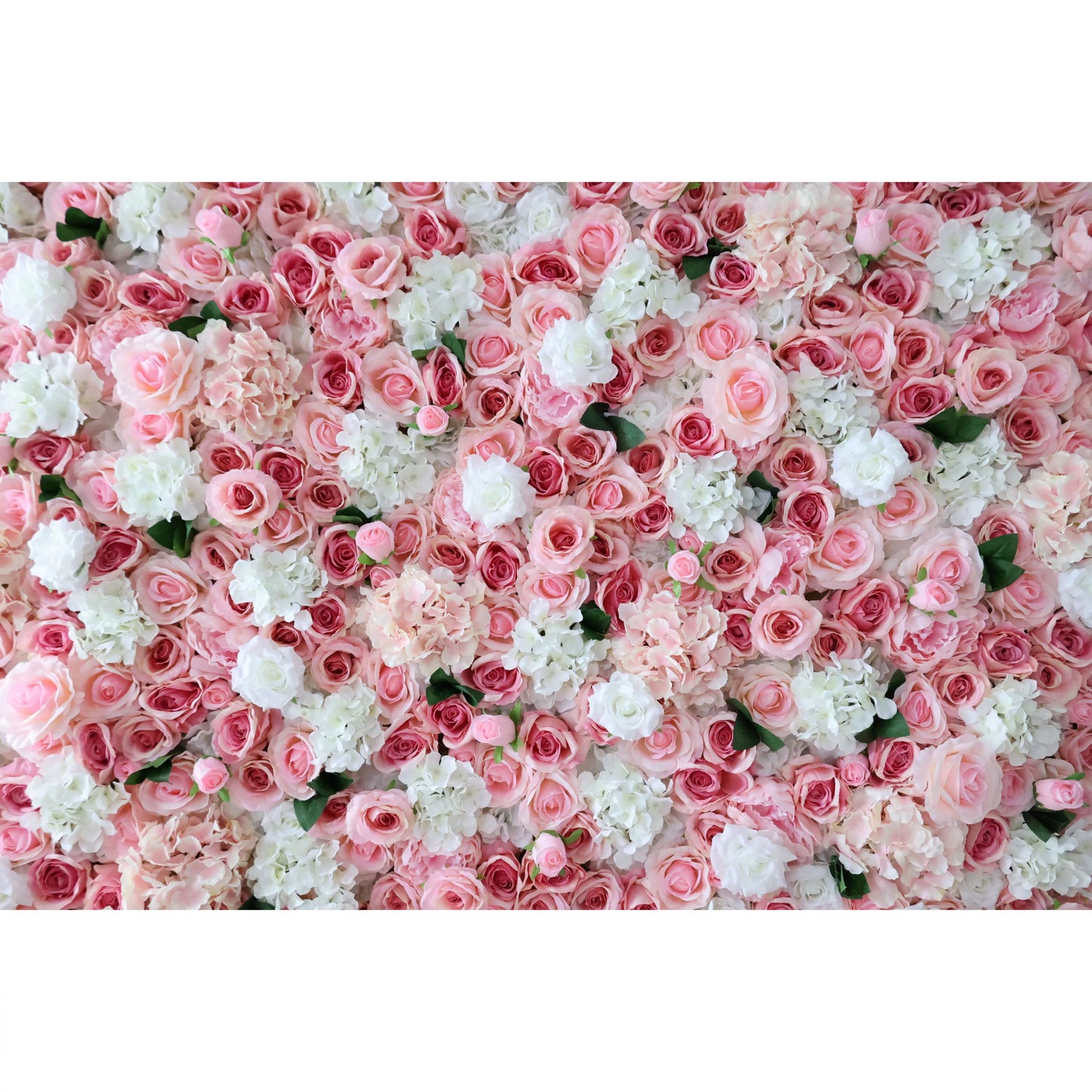 ValarFlowers luxury artificial flower wall backdrop with lush roses peonies hydrangeas for wedding ceremony photo booth party decor in soft pink ivory