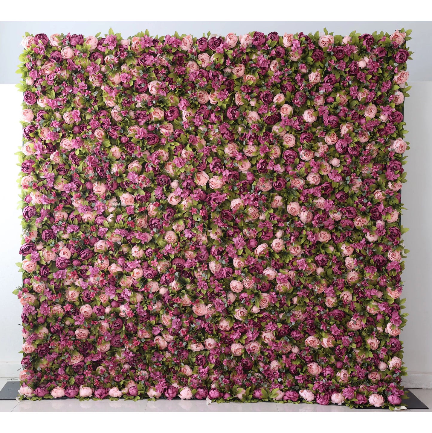 ValarFlowers luxury artificial flower wall backdrop with peonies, roses, orchids, pale olive greenery, perfect wedding party event photo booth decor