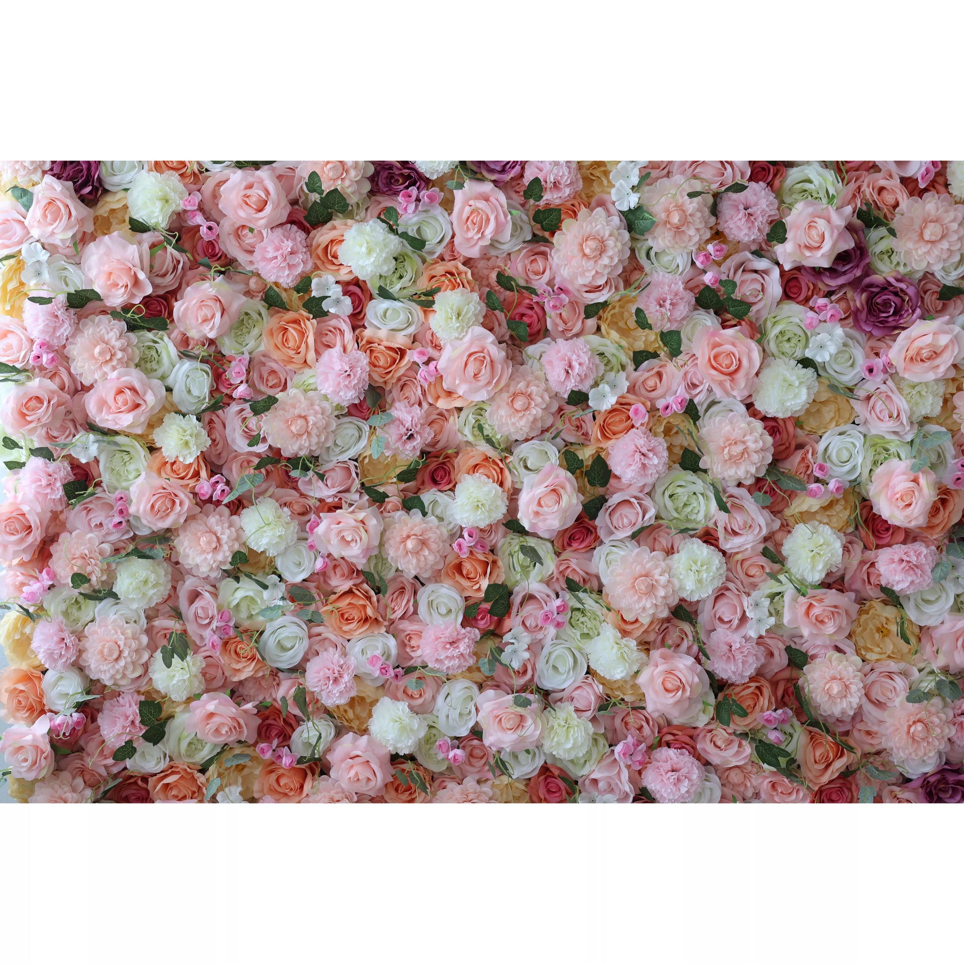 ValarFlowers pastel rose artificial flower wall backdrop with roses peonies hydrangeas for wedding photo booth event decor