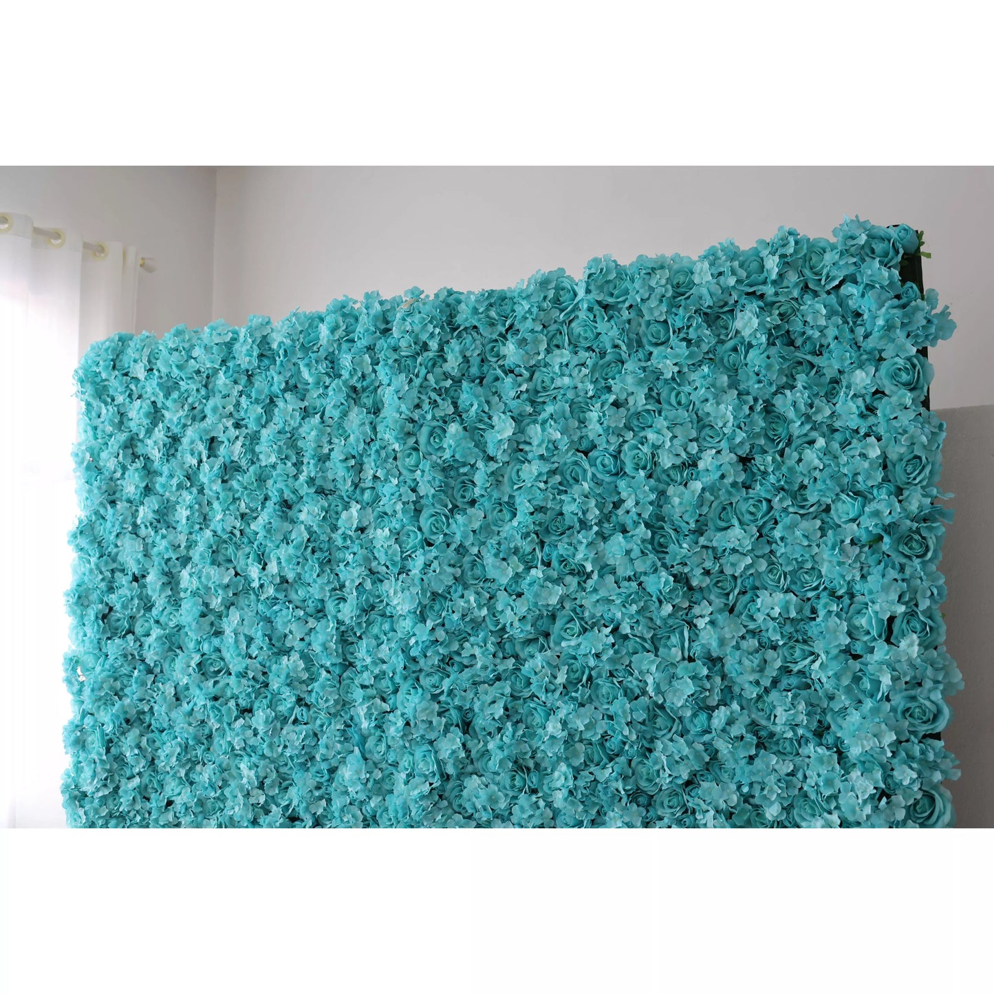 ValarFlowers luxury artificial flower wall backdrop featuring lush peonies roses hydrangeas in soft pink ivory for wedding ceremony photo booth