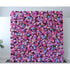 This flower wall is a vibrant, dense tapestry of artificial blooms. A rich mix of pink, purple, lavender, and blue flowers—roses, hydrangeas, and delicate wildflowers—creates a lush, romantic texture. The harmonious color palette and varied floral shapes make it perfect for weddings or events, exuding charm and elegance. 