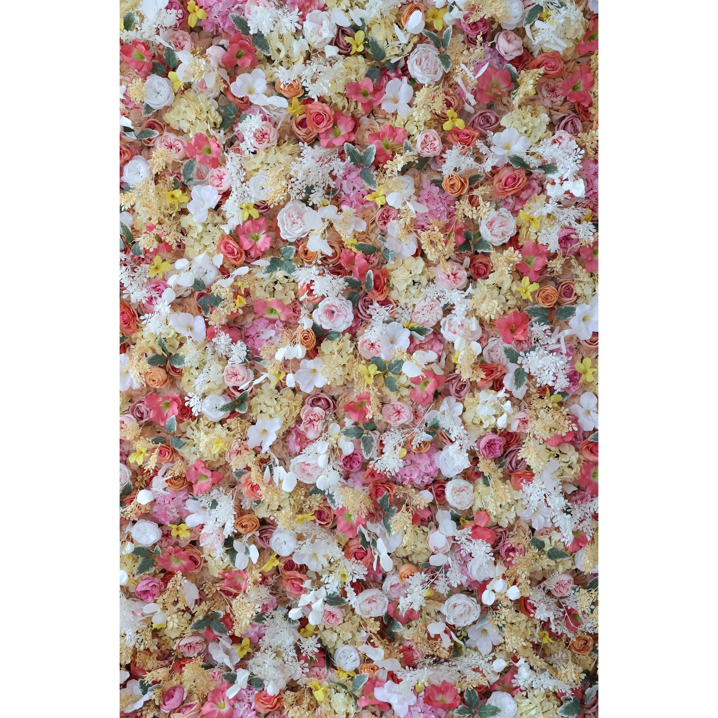 ValarFlowers artificial flower wall backdrop with lush pink roses, peonies and hydrangeas, perfect wedding decor for photo booth or ceremony arch