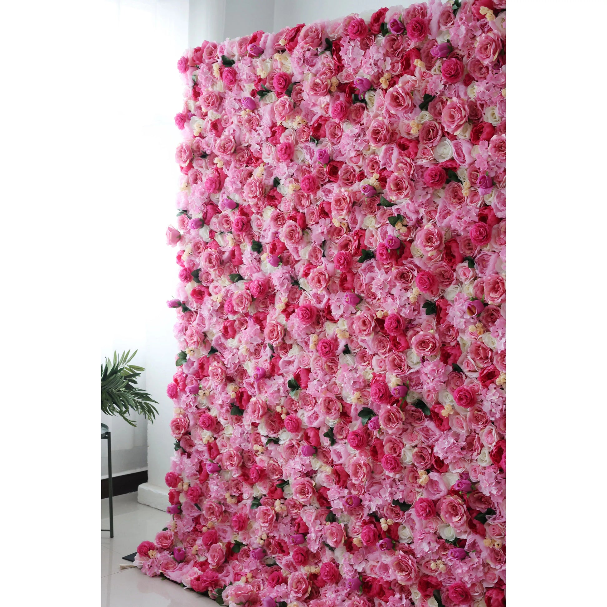 ValarFlowers luxury artificial flower wall with roses, peonies and hydrangeas - elegant wedding backdrop or party photo booth