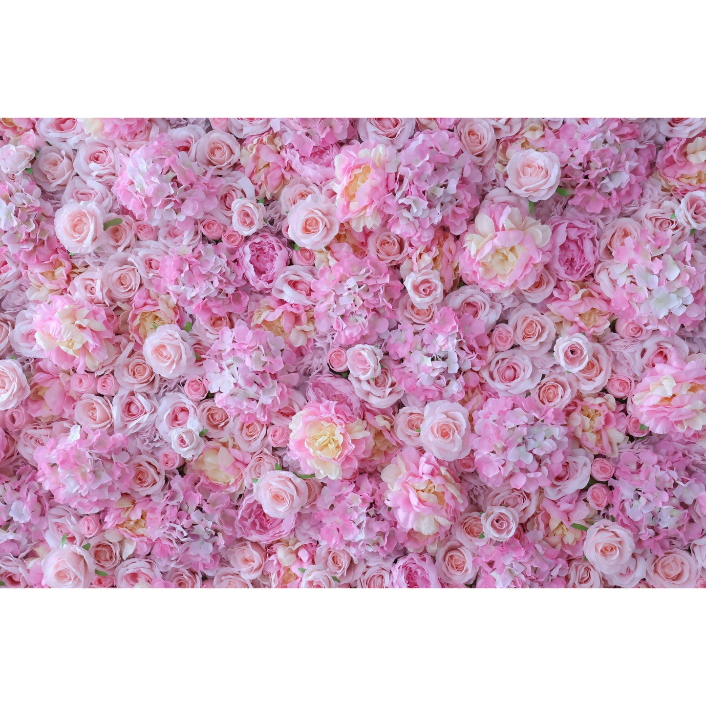 ValarFlowers luxury artificial flower wall backdrop with lush roses, peonies, hydrangeas and greenery for wedding, party, photo booth decor