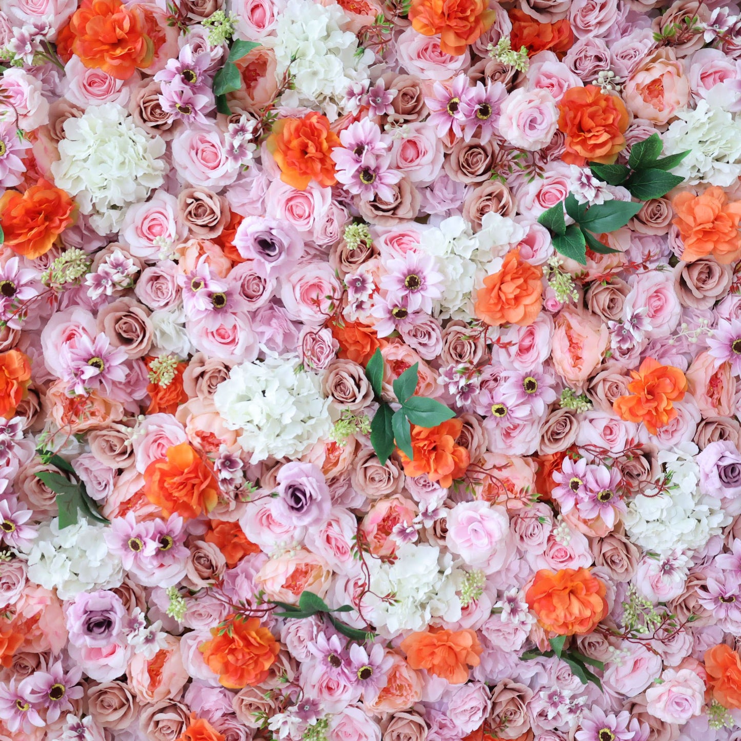 ValarFlowers luxury artificial flower wall backdrop with cascading roses peonies hydrangeas and greenery for wedding ceremony photo booth decor