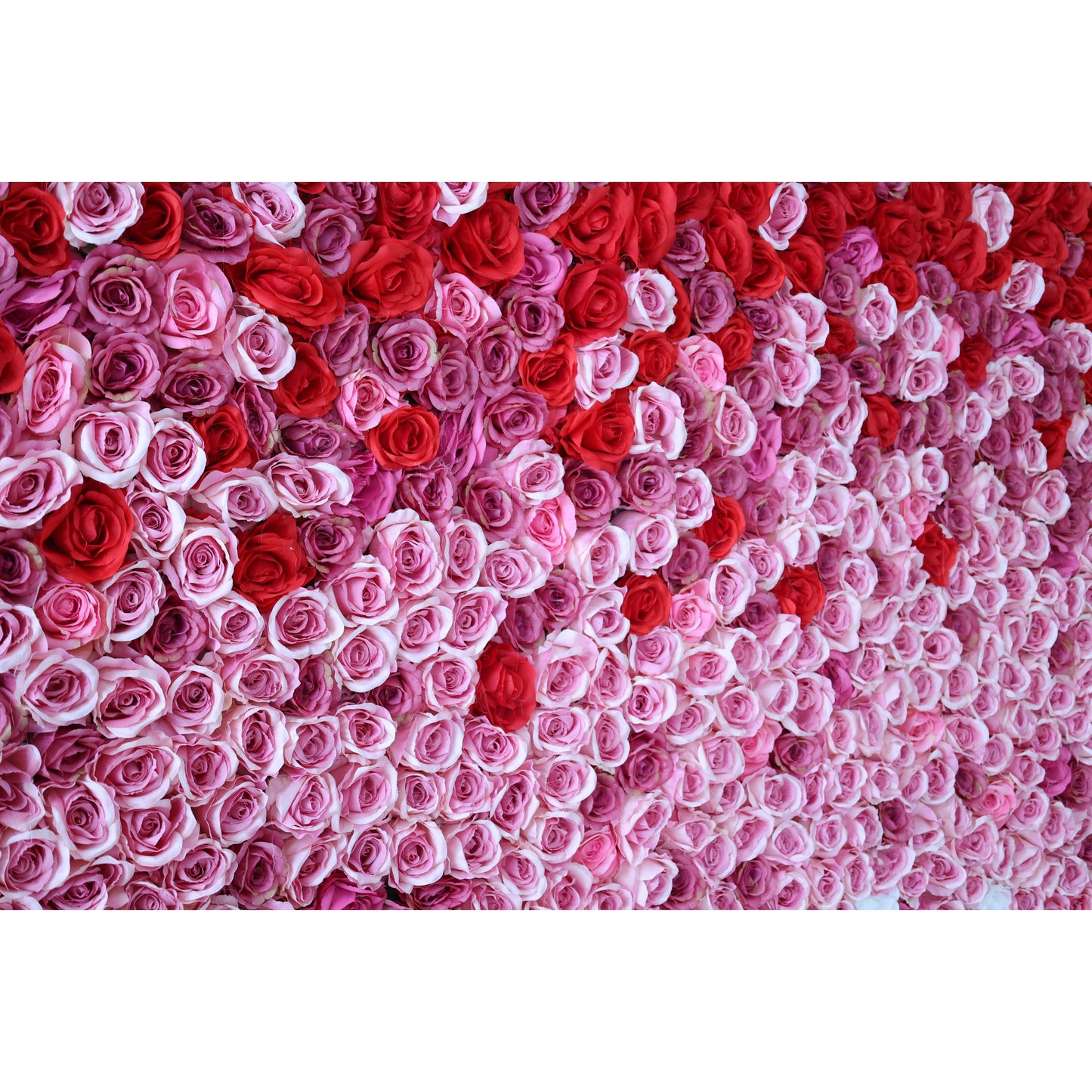 ValarFlowers red to white gradient artificial flower wall backdrop with roses peonies for wedding party photo booth decor
