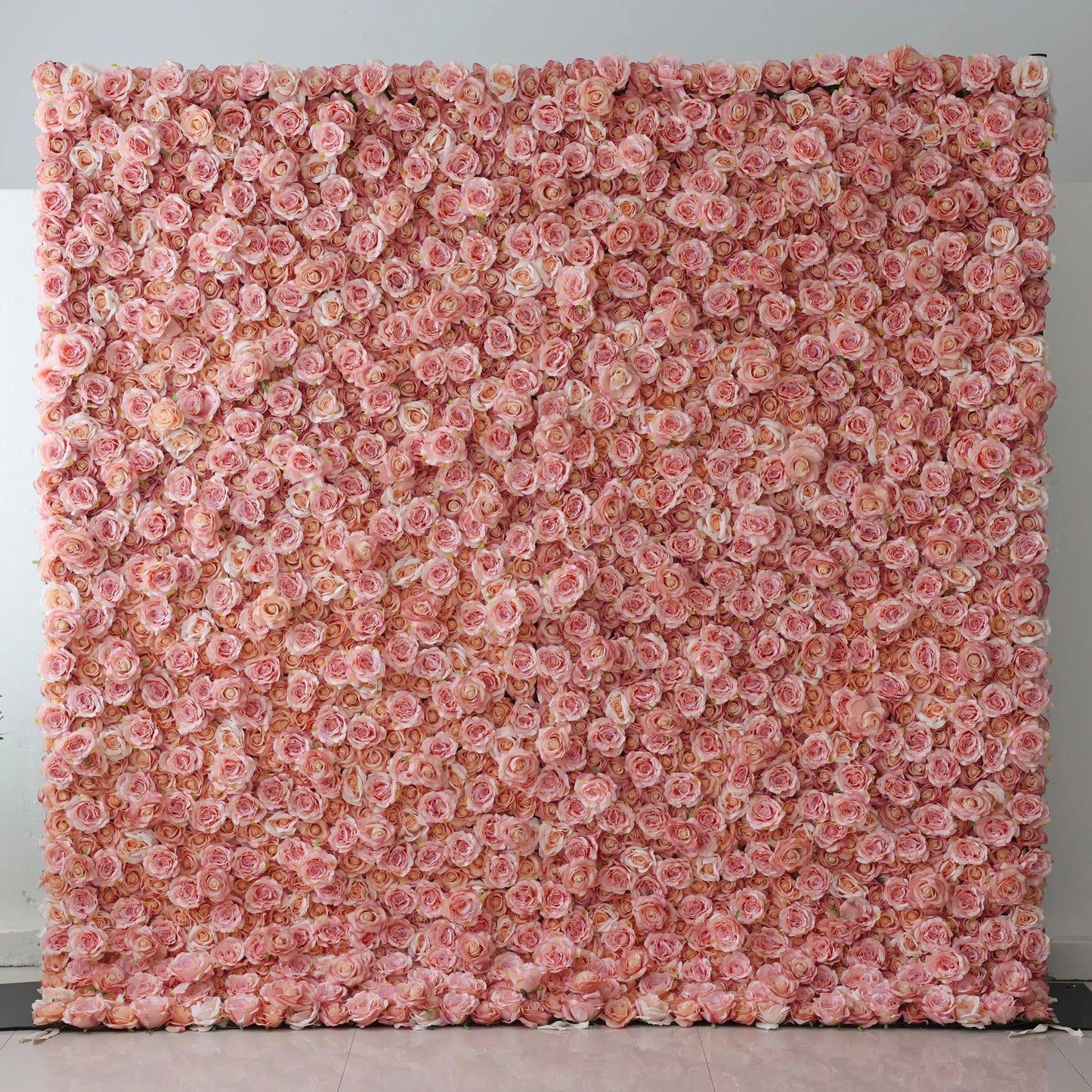 ValarFlowers luxury artificial rose and pink hydrangea floral wall backdrop for wedding, party, photo booth decoration