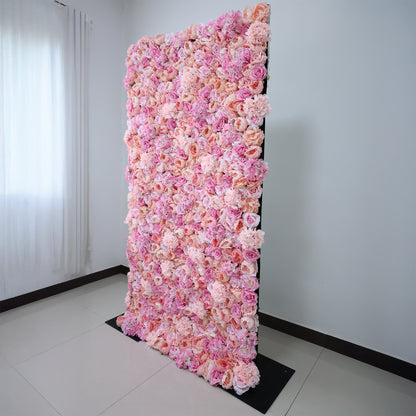 ValarFlowers Blush &amp; Peach Floral Extravaganza Wall: A Romantic, Dreamy Masterpiece for Enchanting Celebrations-VF-548