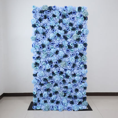 ValarFlowers Blue &amp; Teal Floral Extravaganza Wall: A Captivating, Ocean-Inspired Masterpiece for Memorable Celebrations-VF-549