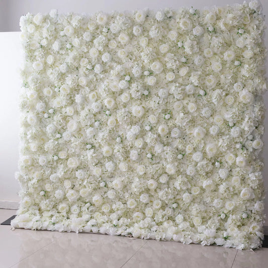 ValarFlowers artificial lemon green white rose flower wall backdrop for wedding party event photography luxury decor