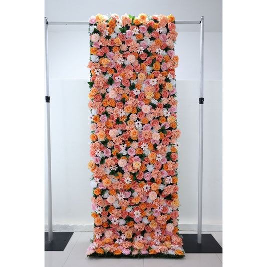 ValarFlowers artificial flower wall with pink peonies, roses & hydrangeas - luxury wedding backdrop, party decor, photo booth, event venue decoration
