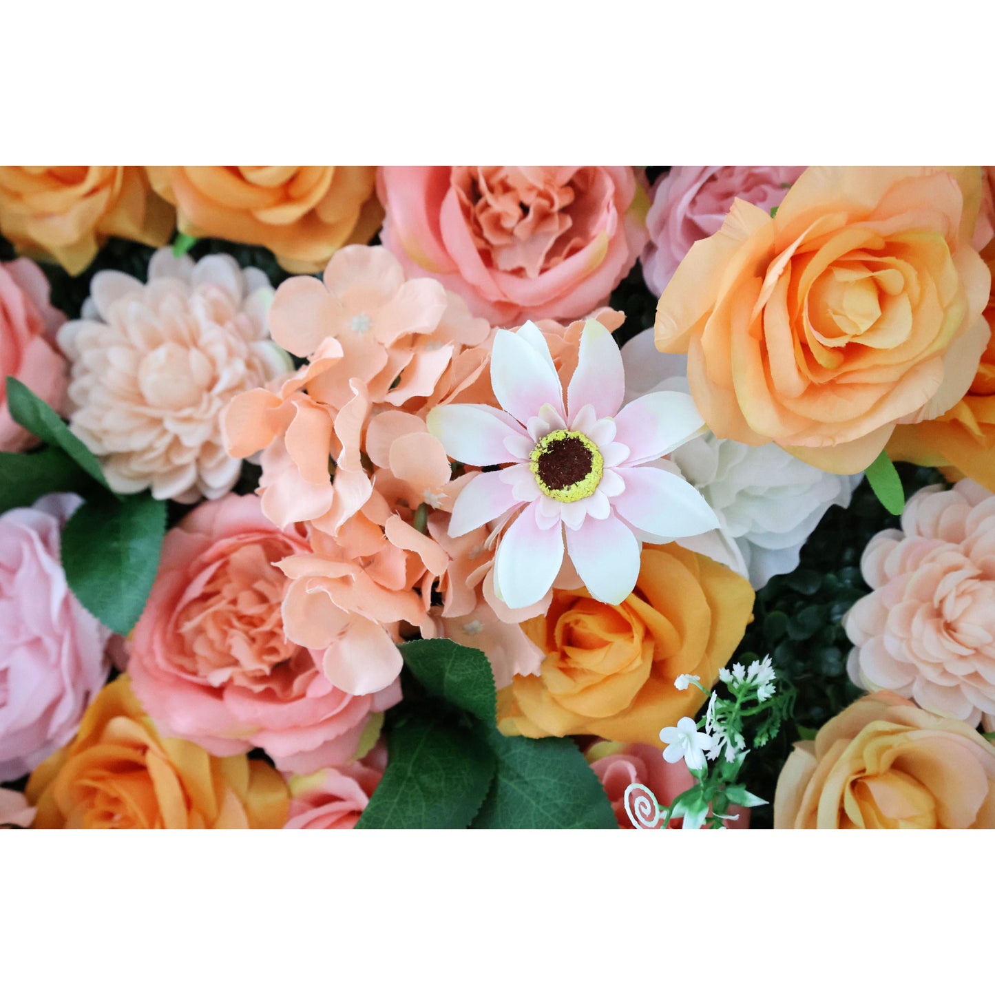 ValarFlowers luxury artificial flower wall backdrop with lush roses, peonies, hydrangeas and greenery - perfect wedding, party, photo booth, event decor