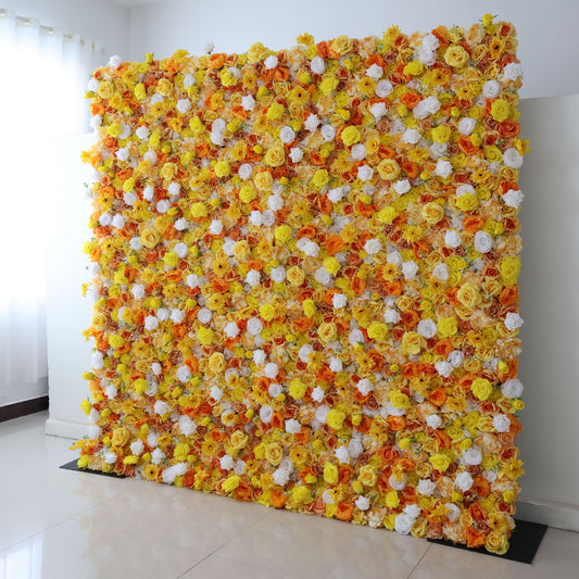 ValarFlowers luxury artificial flower wall backdrop with roses, peonies, hydrangeas and greenery - perfect wedding party decor