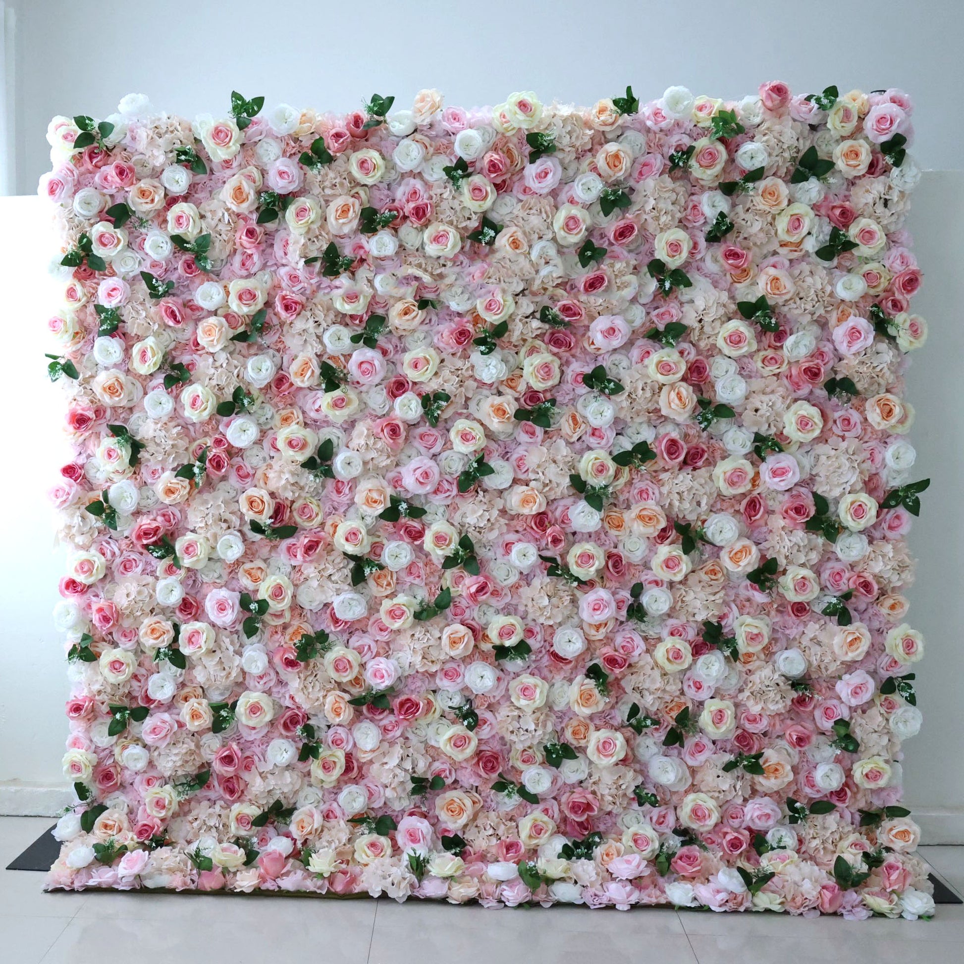 ValarFlowers luxury artificial flower wall backdrop with roses peonies hydrangeas and greenery for wedding photography events