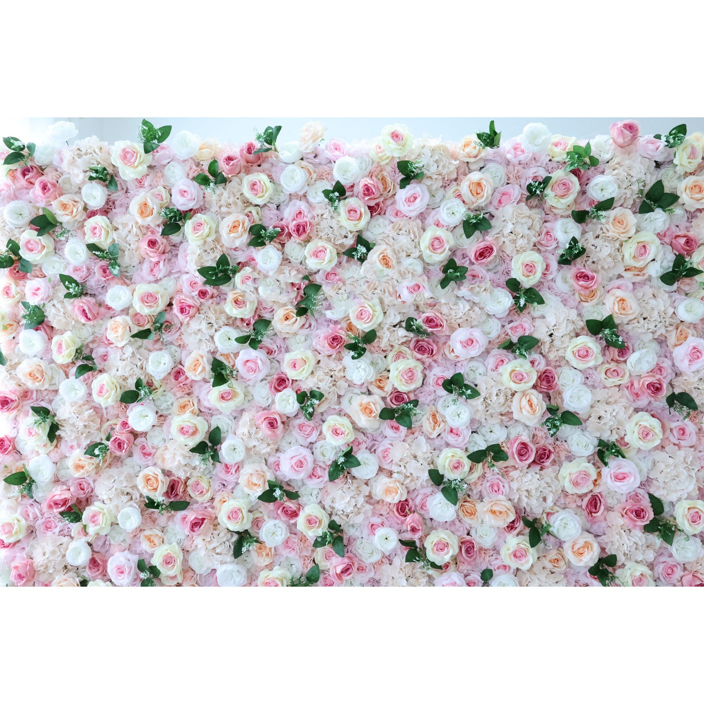 ValarFlowers artificial flower wall backdrop with lush roses peonies hydrangeas for wedding ceremony party decor