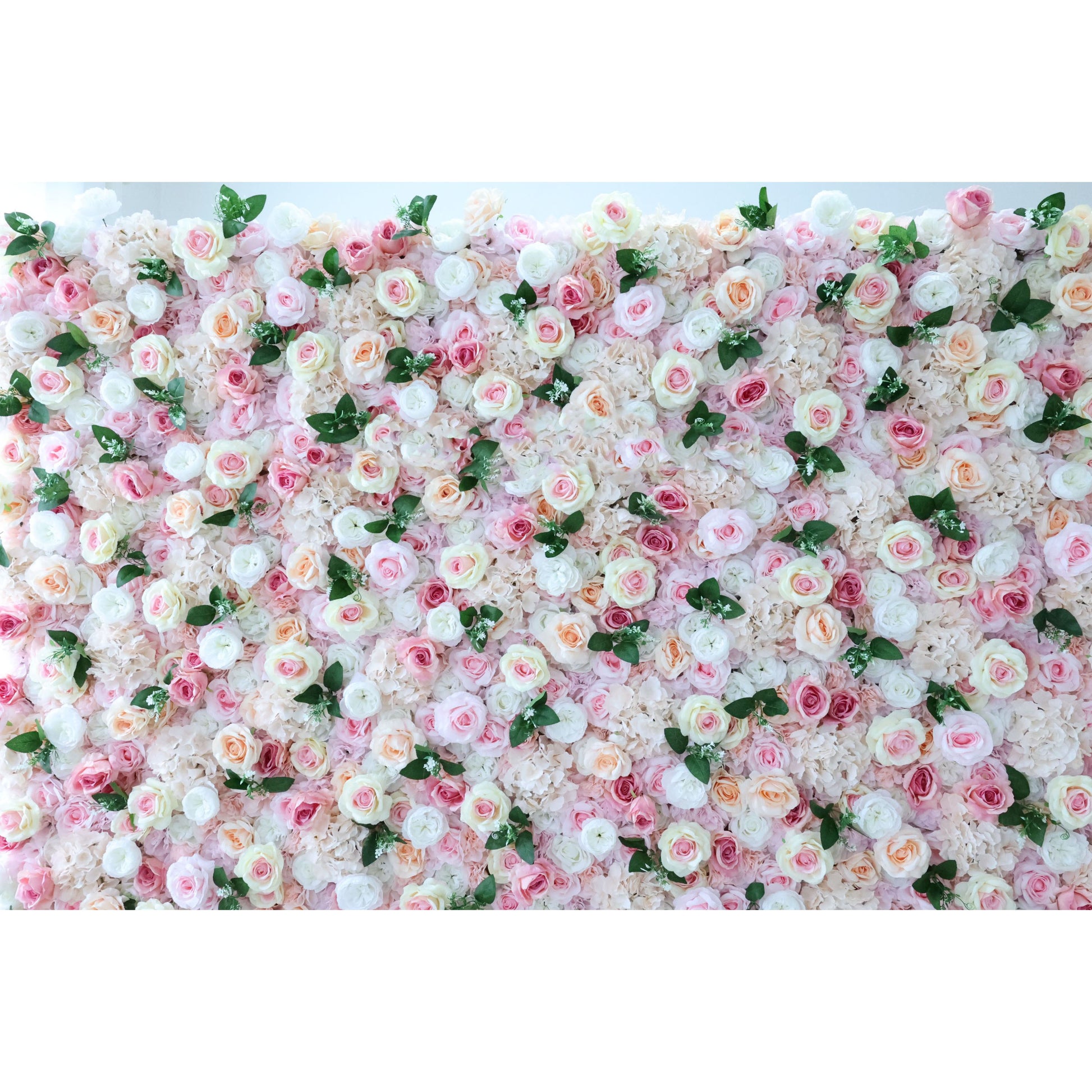 ValarFlowers artificial flower wall backdrop with lush roses peonies hydrangeas for wedding ceremony party decor