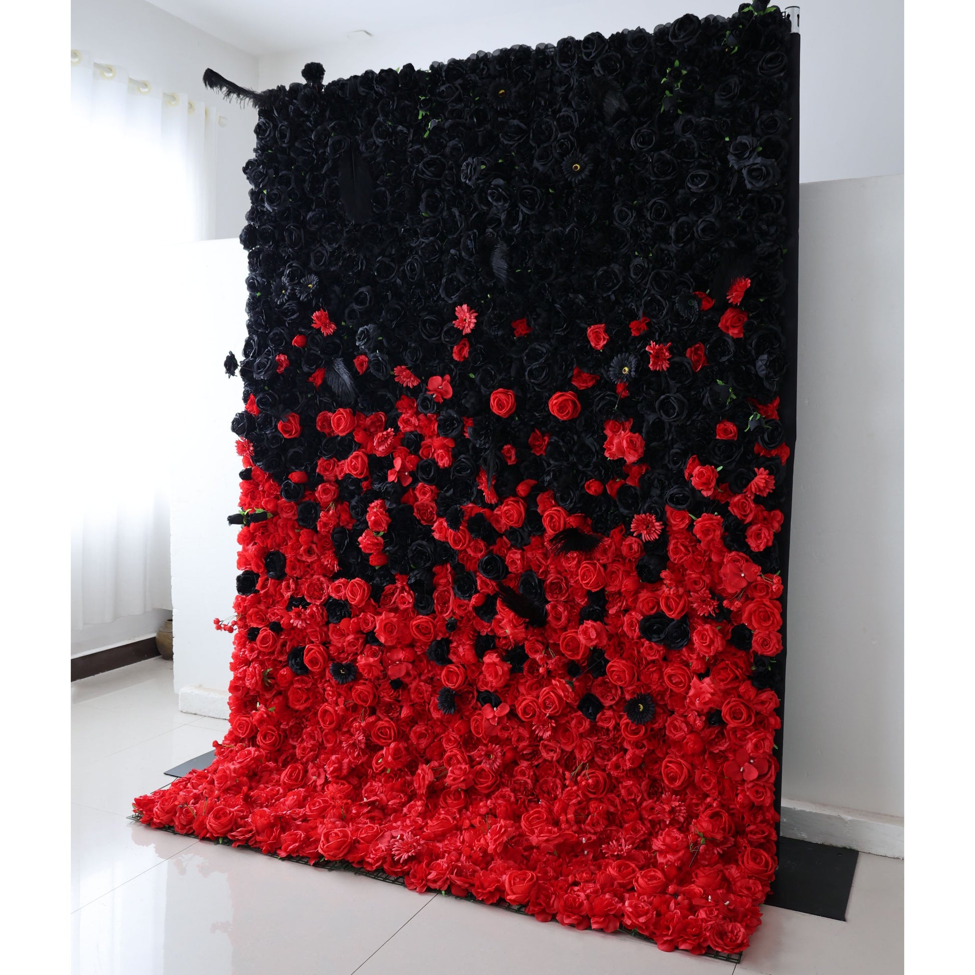 ValarFlowers luxury artificial flower wall backdrop with lush peonies, roses, hydrangeas in blush pink and ivory - perfect wedding party decor