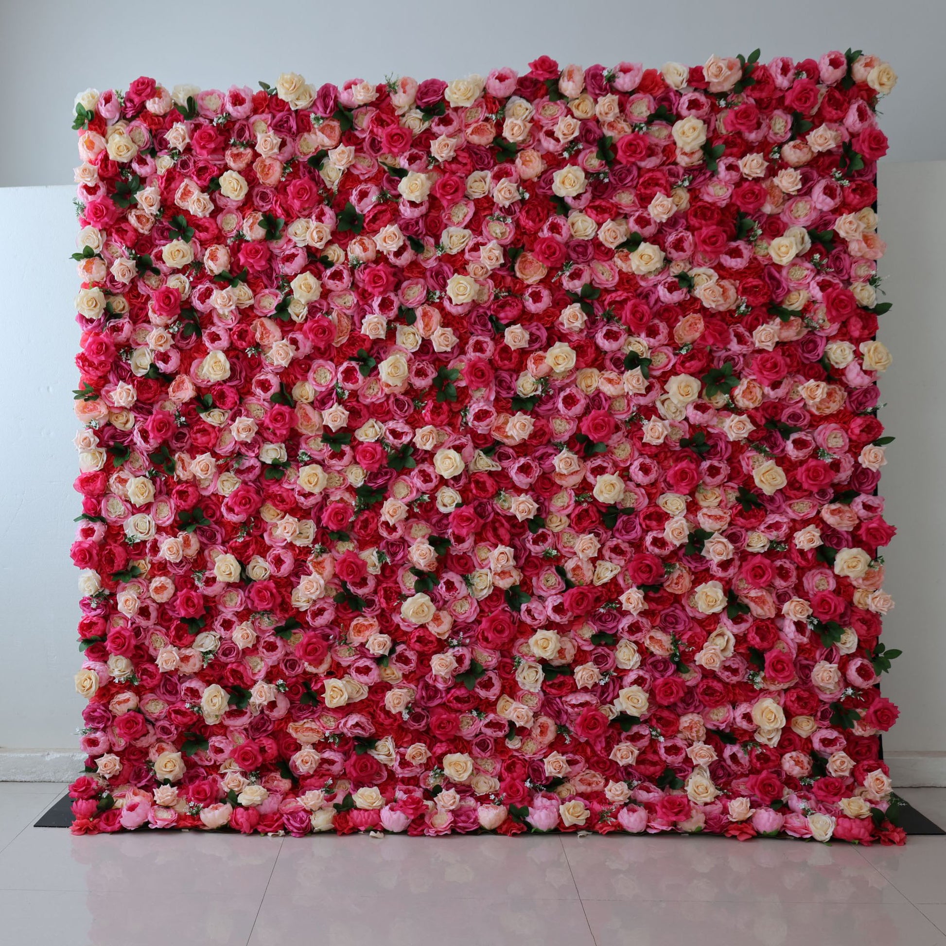 ValarFlowers artificial flower wall with roses peonies hydrangeas and greenery, elegant wedding backdrop party photo booth decor