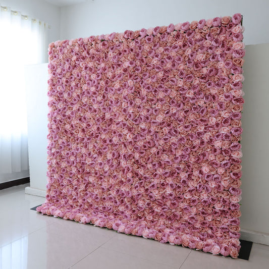 ValarFlowers artificial flower wall backdrop with lush roses peonies hydrangeas greenery for wedding party photo booth decor