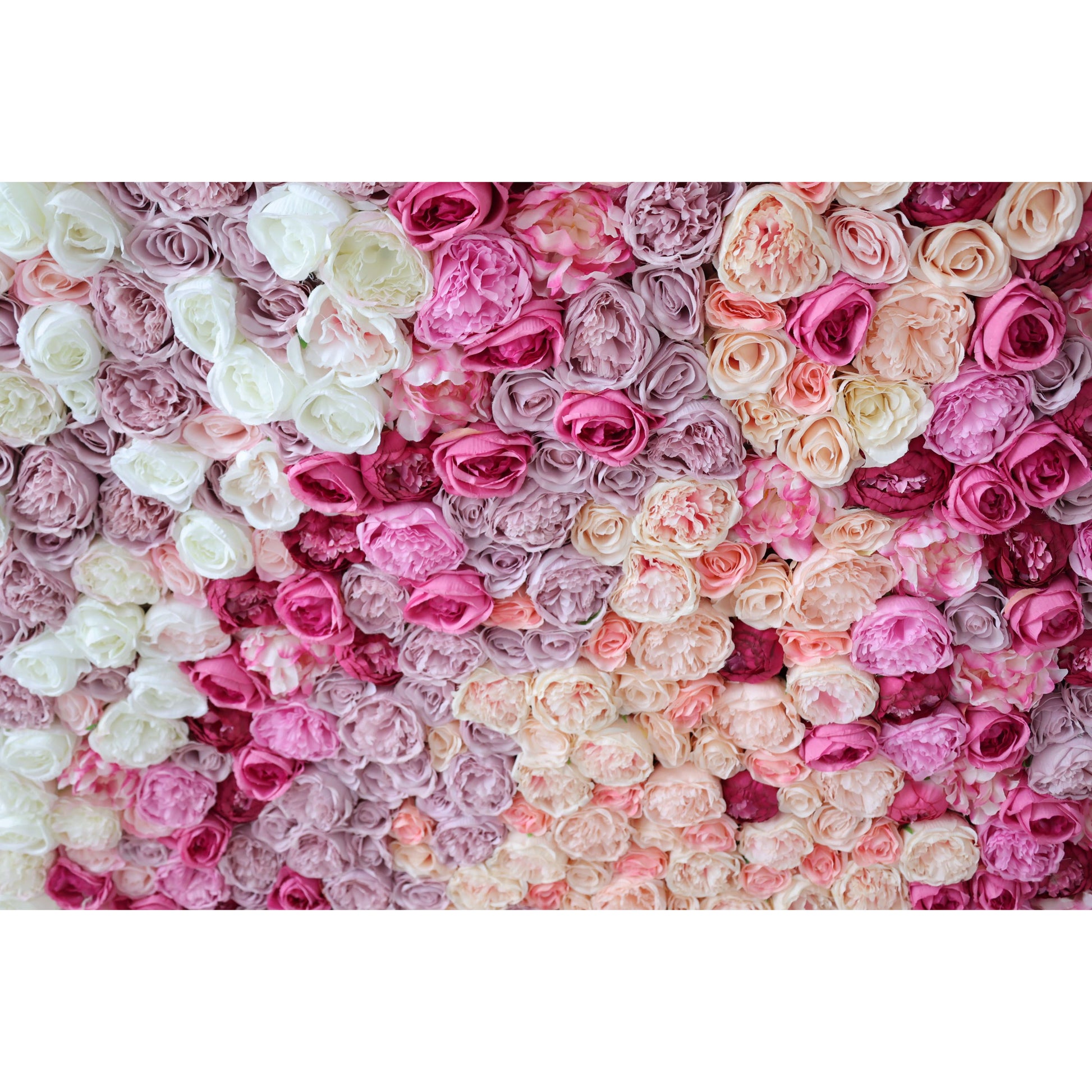 ValarFlowers artificial red to pink white gradient flower wall backdrop with roses peonies hydrangeas for wedding party photo booth event decor