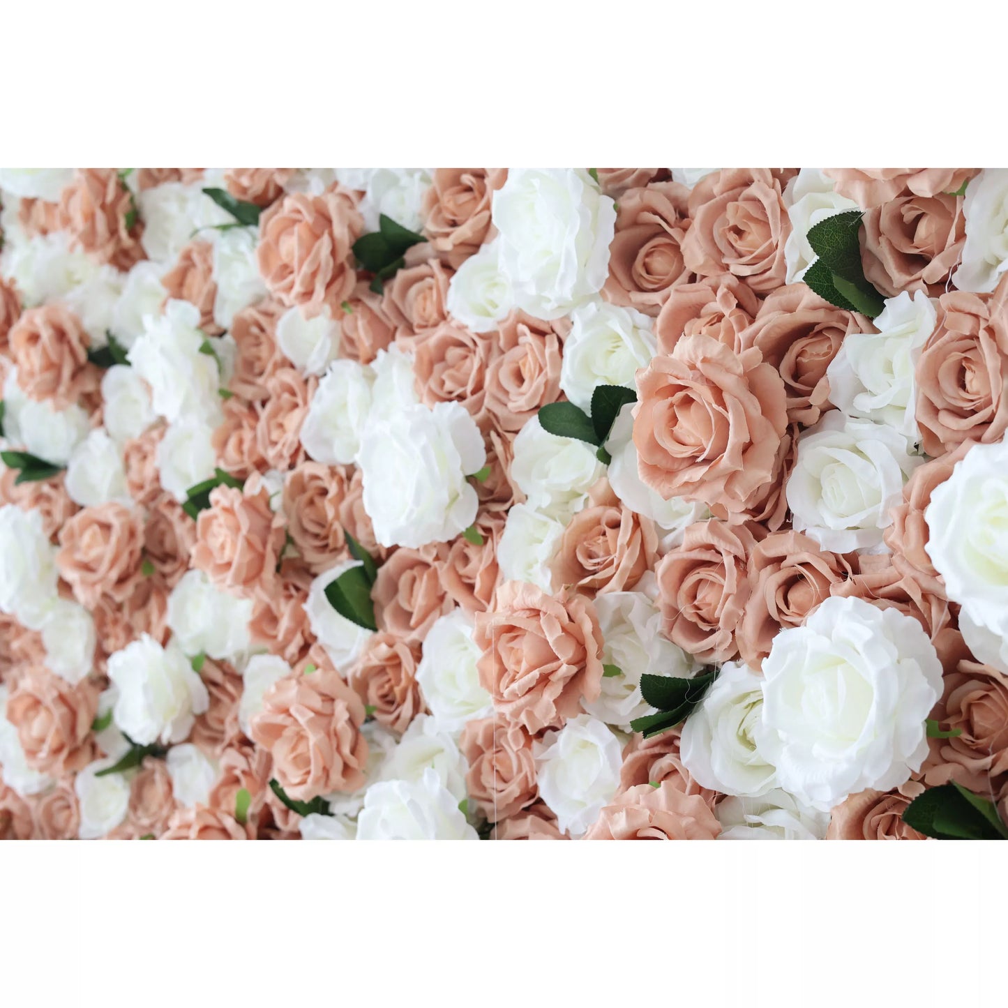 ValarFlowers Artificial Floral Wall Backdrop: Vintage Roses - Peach & Cream Harmony Edition-VF-269