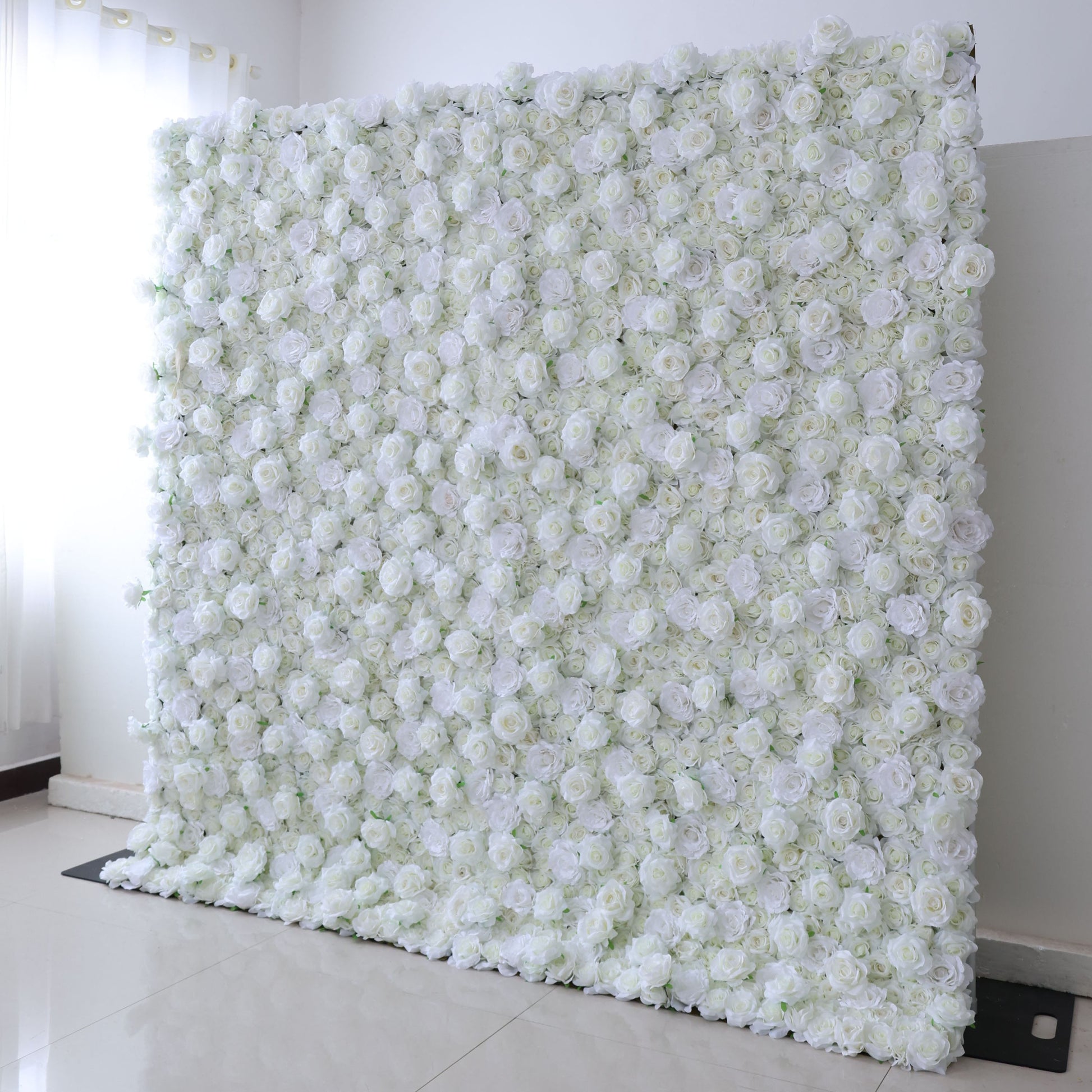 ValarFlowers artificial flower wall backdrop with roses peonies hydrangeas and greenery for wedding ceremony photo booth party decor