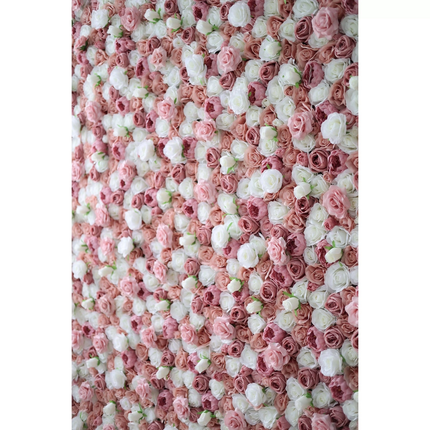ValarFlowers red and white rose artificial flower wall backdrop for wedding, party, event photography decor