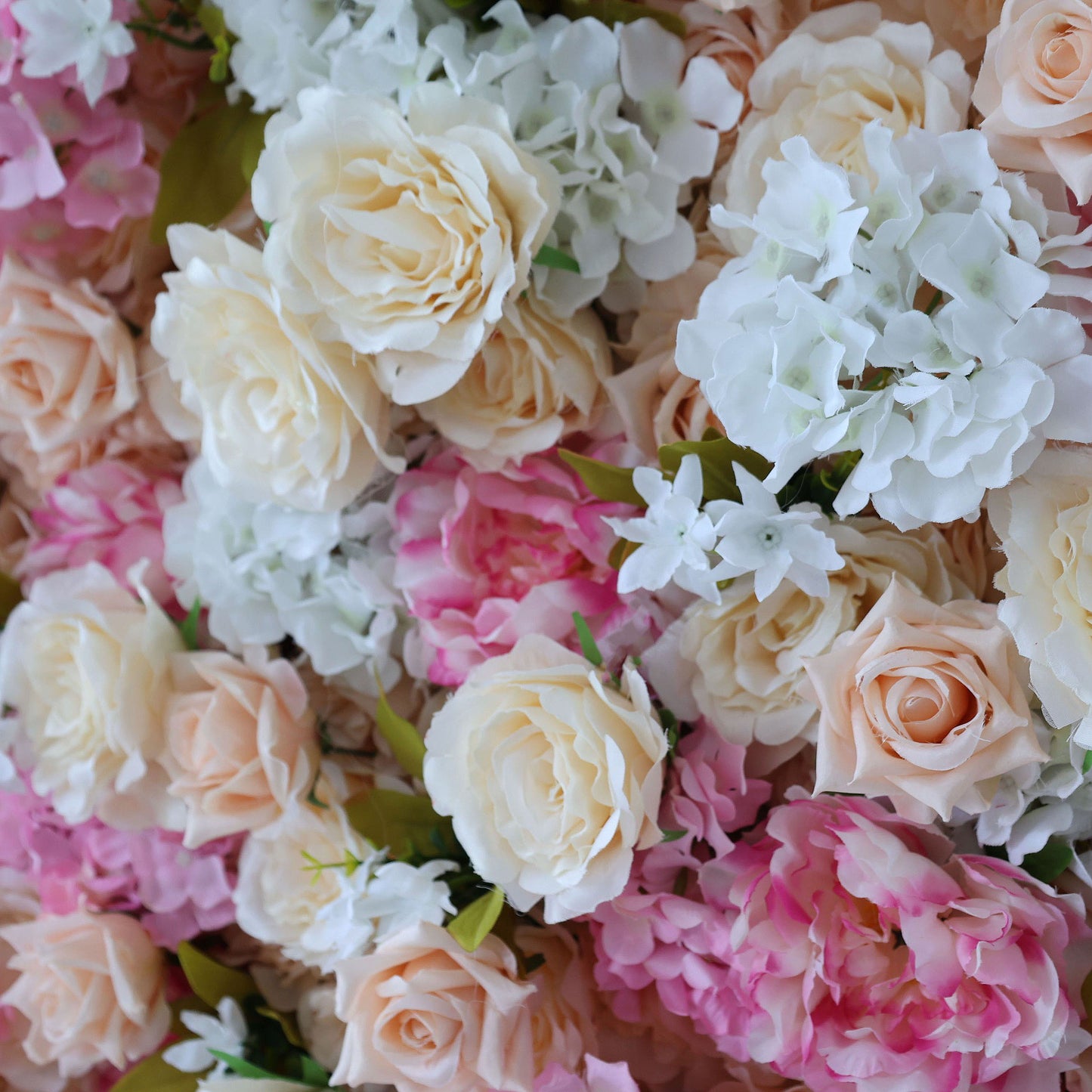 ValarFlowers lush rose peony hydrangea artificial flower wall backdrop for wedding ceremony photo booth party decor