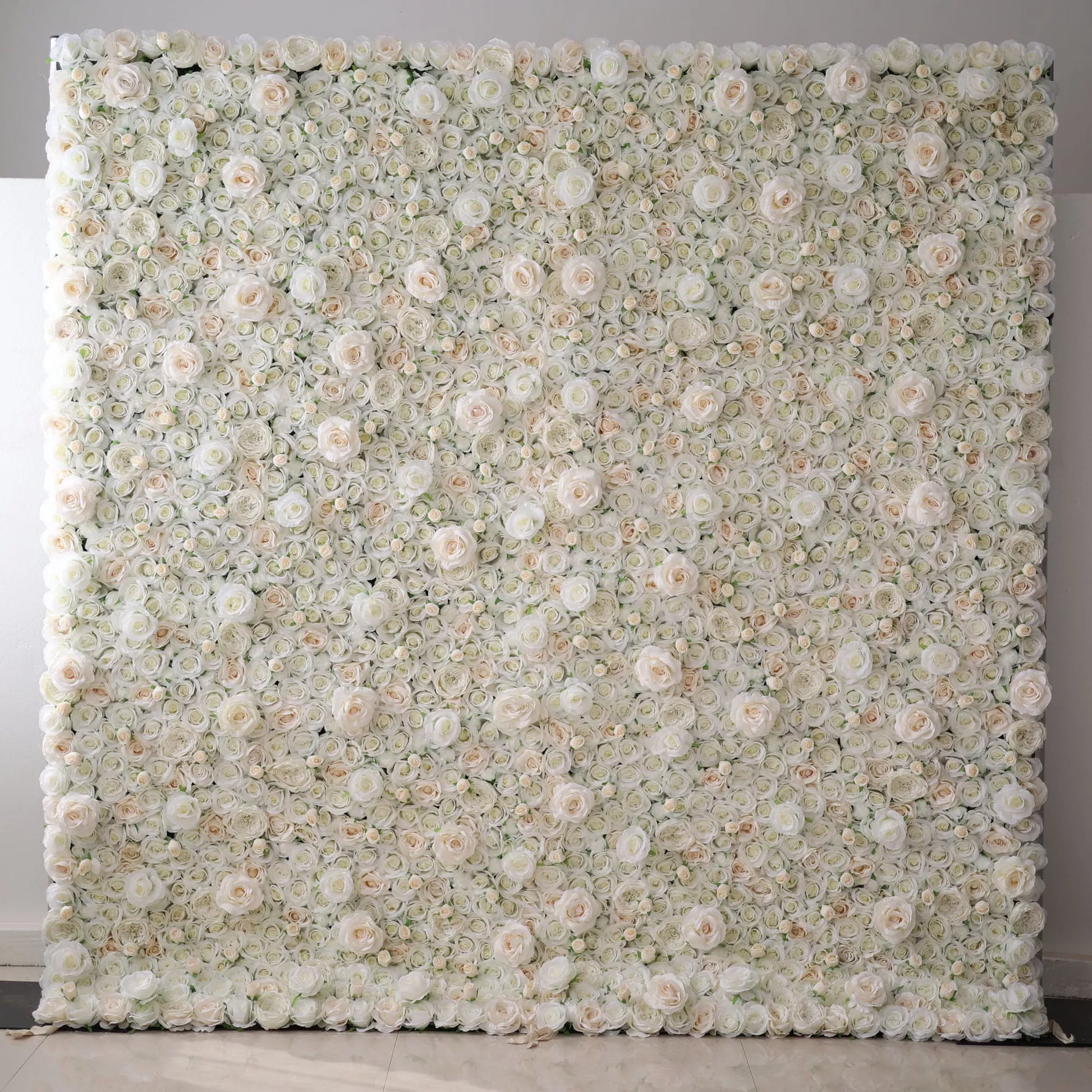 ValarFlowers luxury artificial flower wall backdrop with white pink roses peonies for wedding ceremony party event photography decor