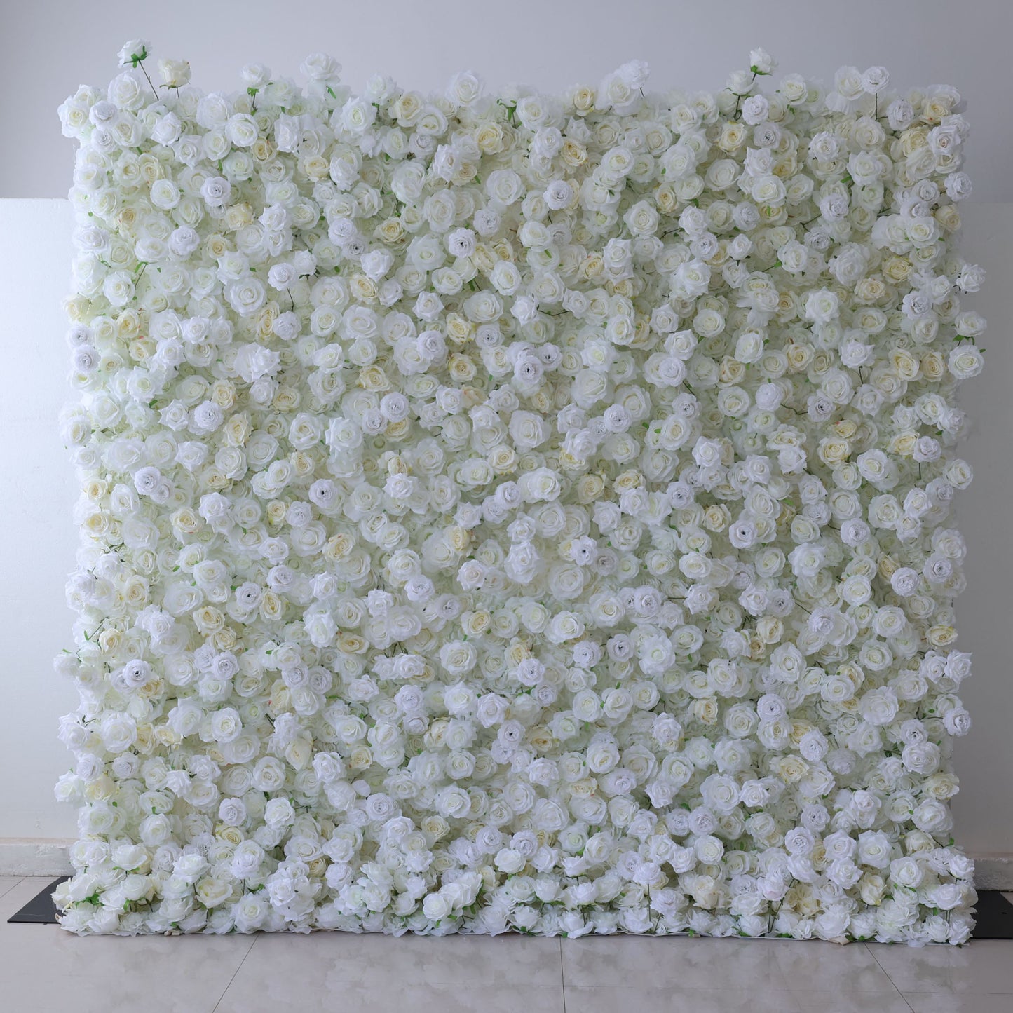 ValarFlowers artificial flower wall backdrop with lush blush roses, peonies, hydrangeas, greenery for wedding ceremony, party, photo booth, event decor
