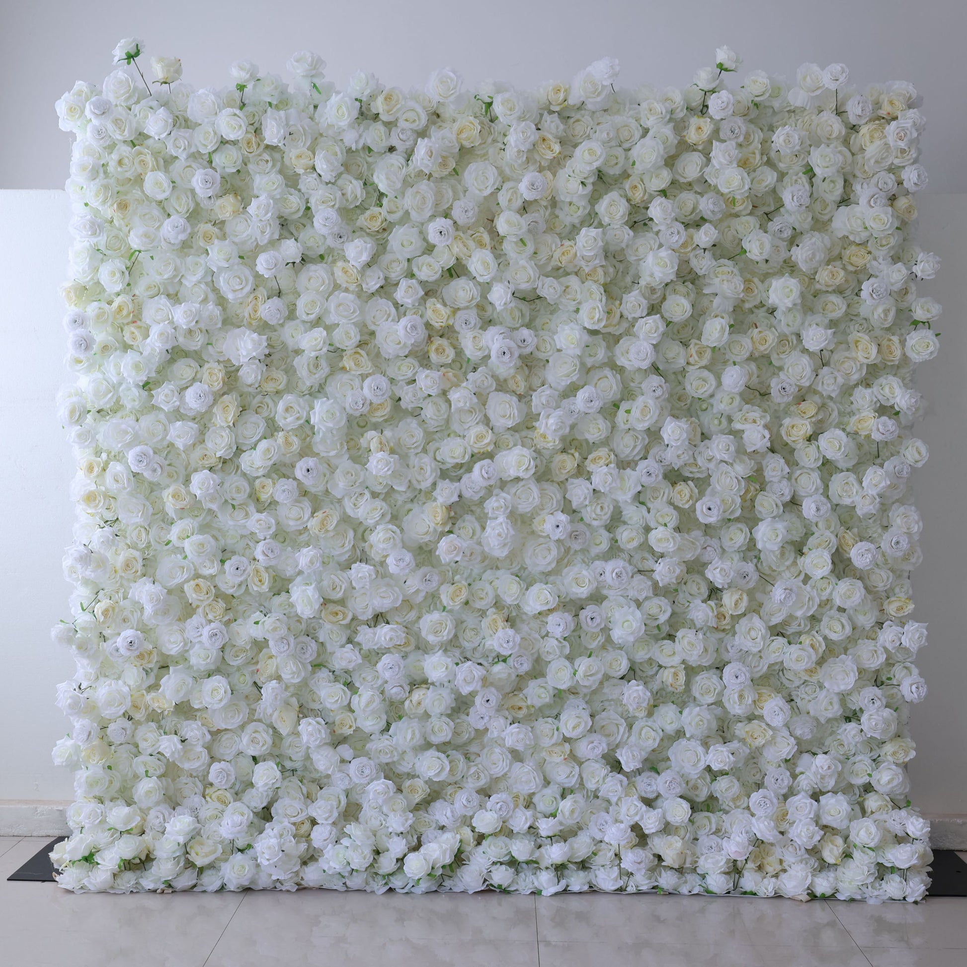 ValarFlowers artificial flower wall backdrop with lush blush roses, peonies, hydrangeas, greenery for wedding ceremony, party, photo booth, event decor