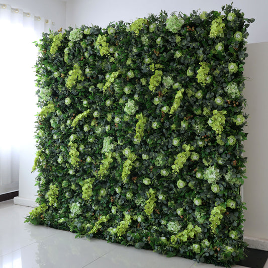 ValarFlowers luxury artificial flower wall backdrop with lush peonies roses hydrangeas greenery for wedding ceremony photo booth event decor