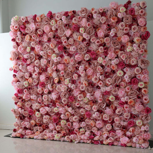 ValarFlowers artificial flower wall backdrop with lush roses peonies hydrangeas and greenery for wedding ceremony party photo booth decoration