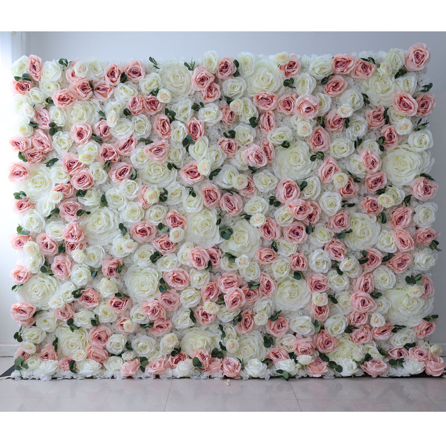 ValarFlowers luxury artificial flower wall backdrop with lush roses peonies hydrangeas and greenery for wedding ceremony event decor