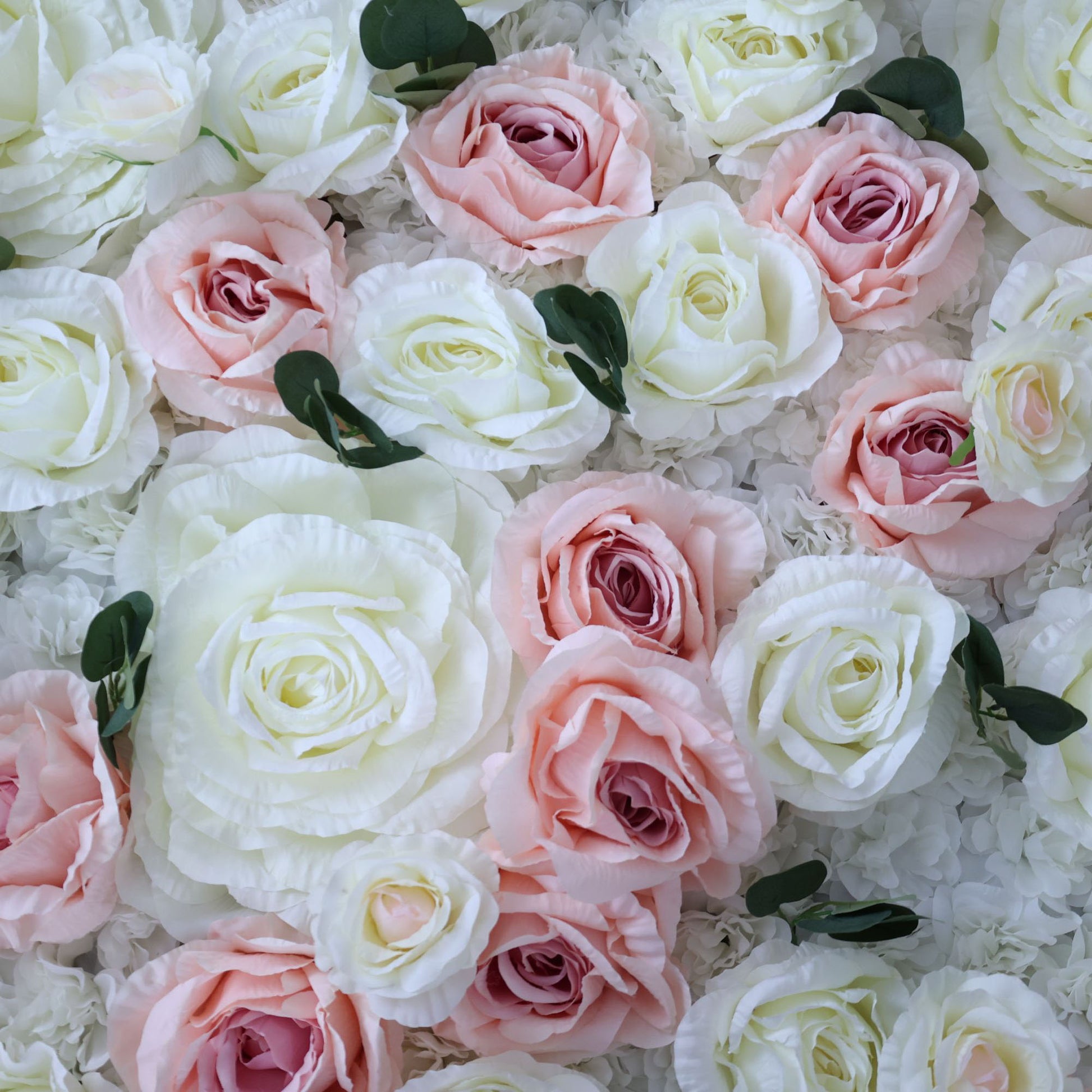 ValarFlowers luxury artificial flower wall backdrop with lush roses peonies hydrangeas greenery for wedding ceremony photo booth party decor