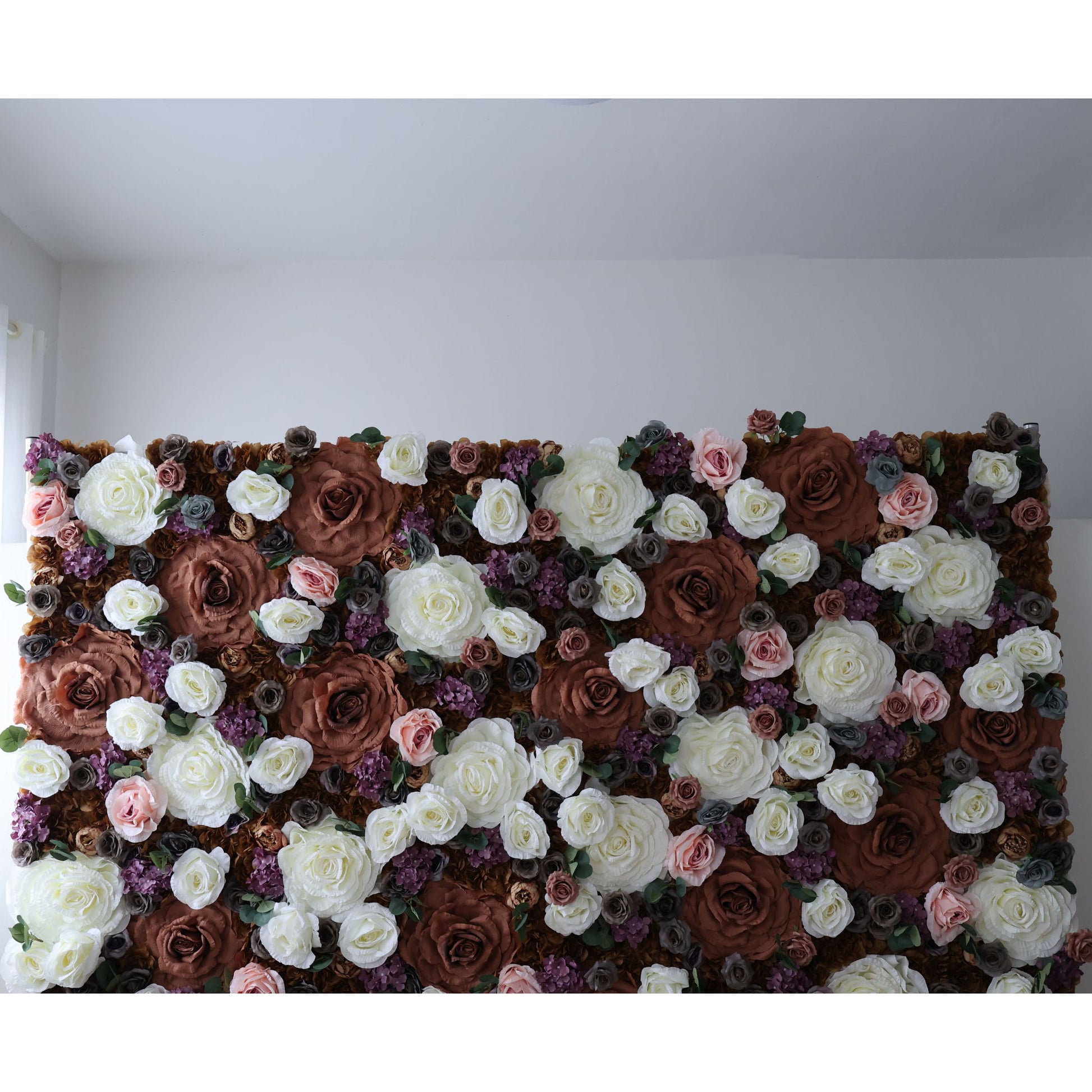 ValarFlowers luxury artificial flower wall backdrop with lush roses peonies hydrangeas and greenery - perfect wedding and event decor