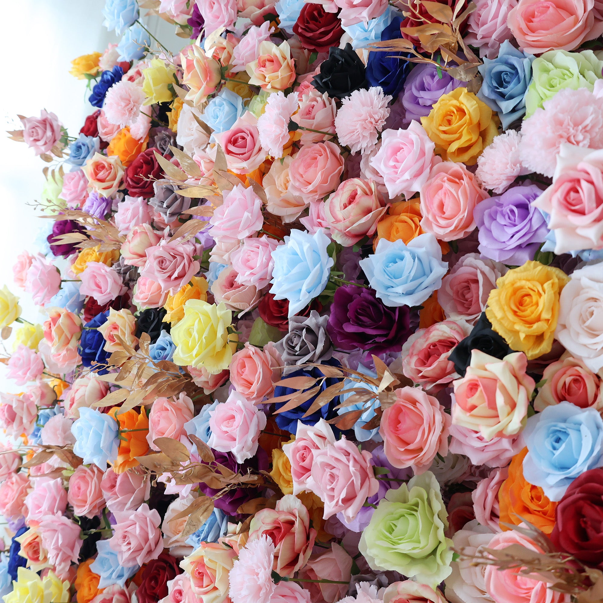 ValarFlowers Rainbow - Hued Floral Extravaganza Wall: A Vibrant, Cheerful Masterpiece for Joyful Celebrations- VF - 606