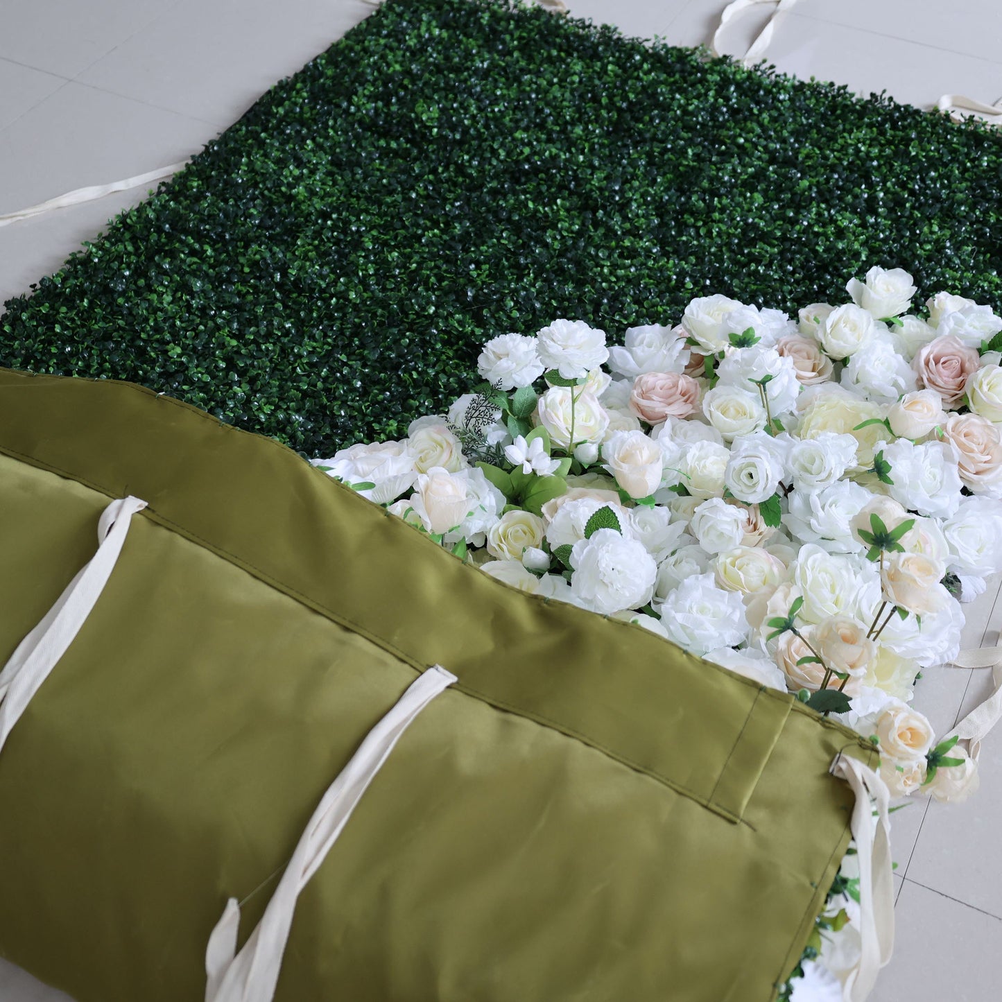 ValarFlowers artificial flower wall backdrop with lush pink roses peonies hydrangeas for wedding party photo booth event decor