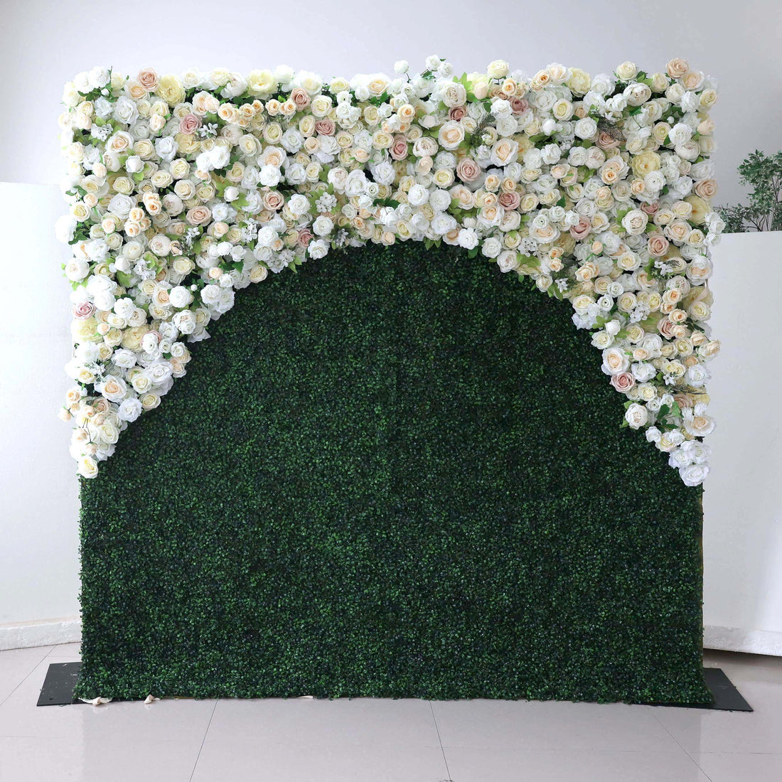 Valar Flowers ロールアップ ファブリック 造花 壁掛け ウェディング 背景、花柄 パーティー デコレーション、イベント 写真撮影 - VF-388